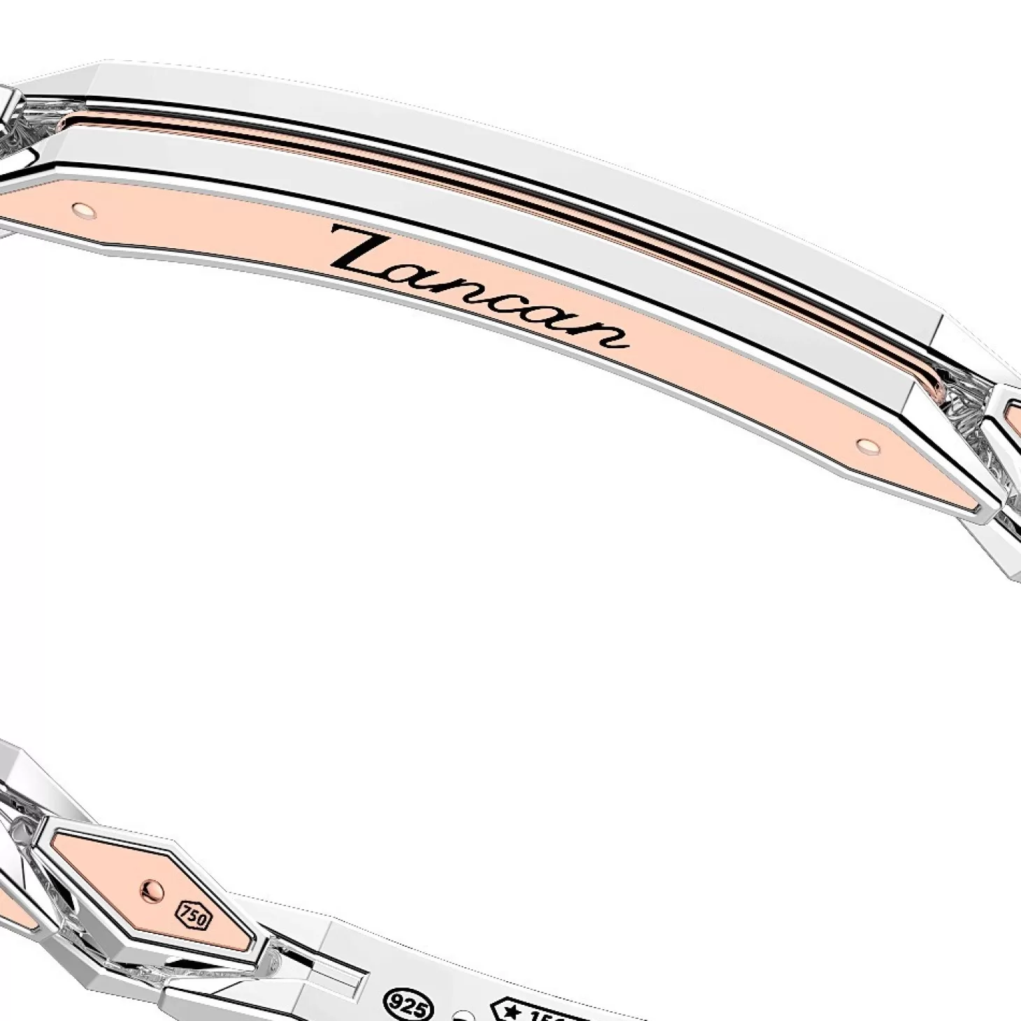 Zancan Gioielli Bracciale Zancan In Oro Rosa 18K Ed Argento Con Targa.> Bracciali