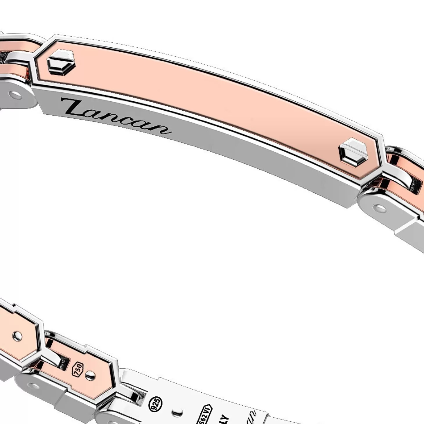 Zancan Gioielli Bracciale Zancan In Oro Rosa 18K Ed Argento Con Targa.> Bracciali