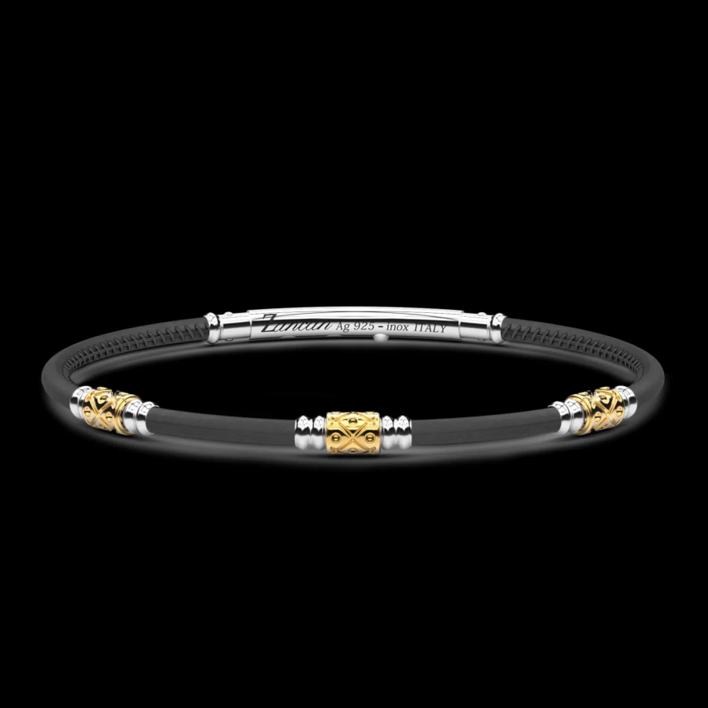 Zancan Gioielli Bracciale Zancan In Pelle Naturale Con Elementi In Argento.> Bracciali
