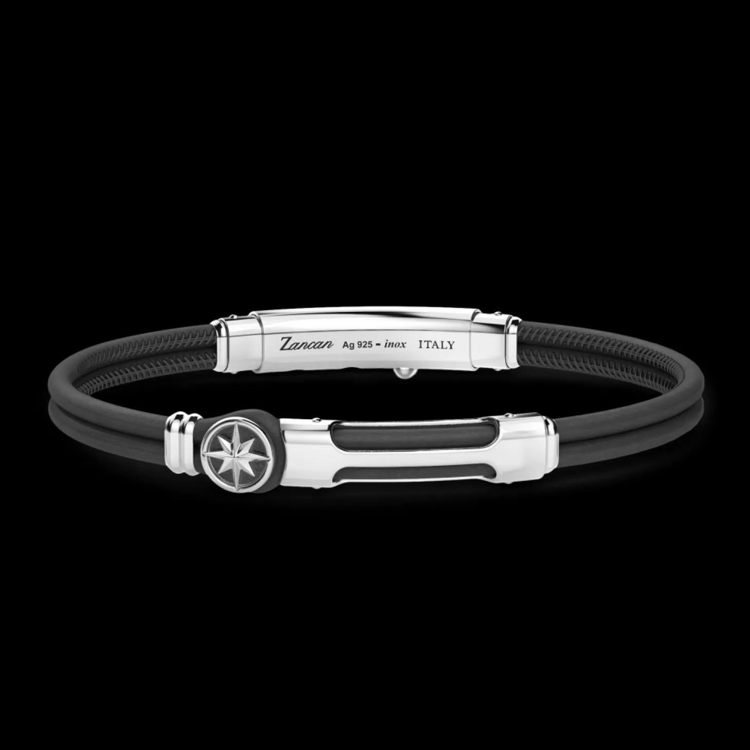 Zancan Gioielli Bracciale Zancan In Pelle Naturale Con Targa In Argento.> Bracciali