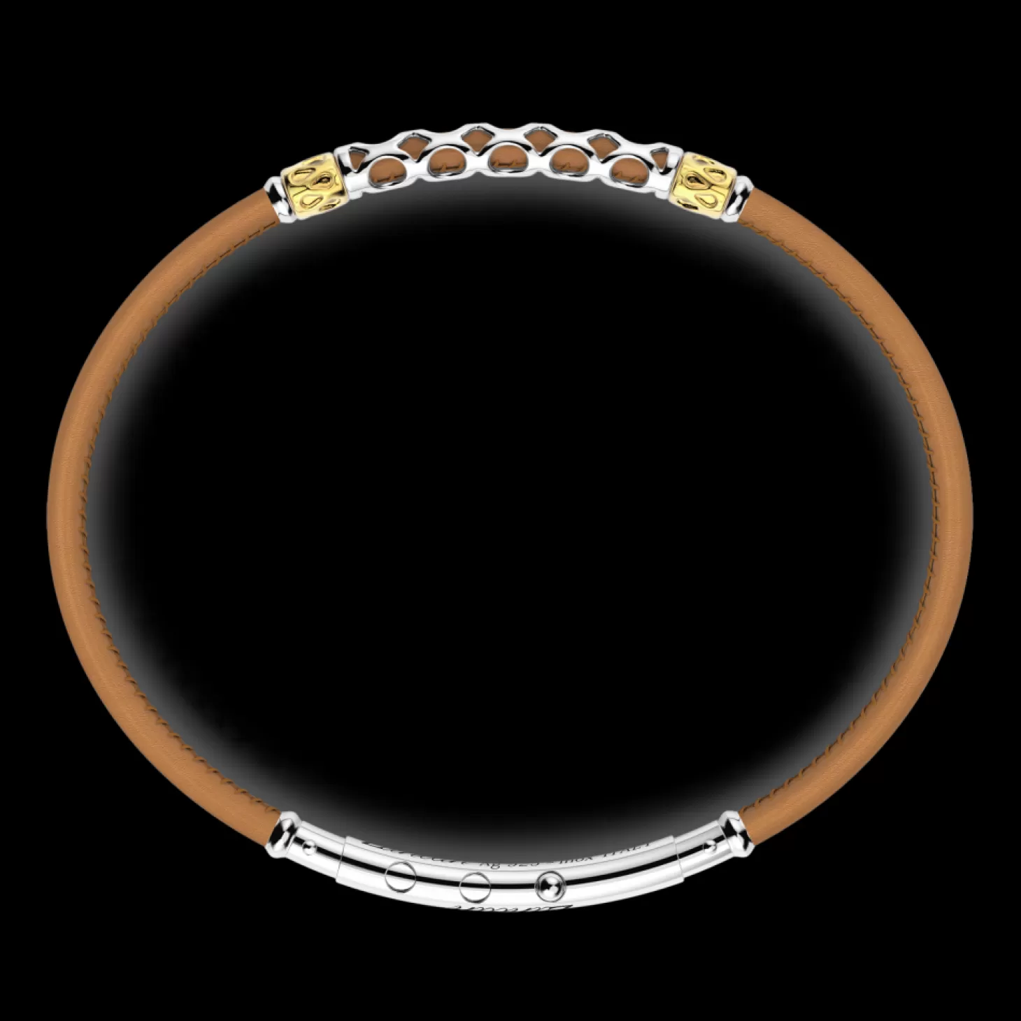 Zancan Gioielli Bracciale Zancan In Pelle Naturale Con Targa In Argento.> Bracciali