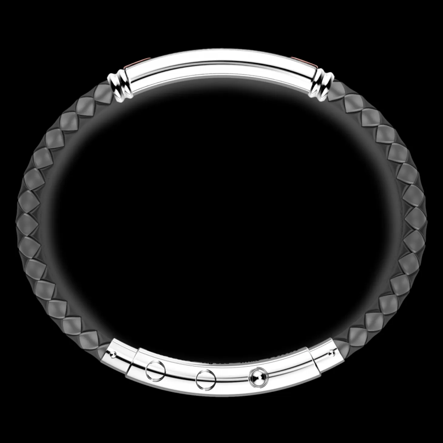 Zancan Gioielli Bracciale Zancan In Silicone Con Targa In Argento E Dettagli In Oro Rosa.> Bracciali