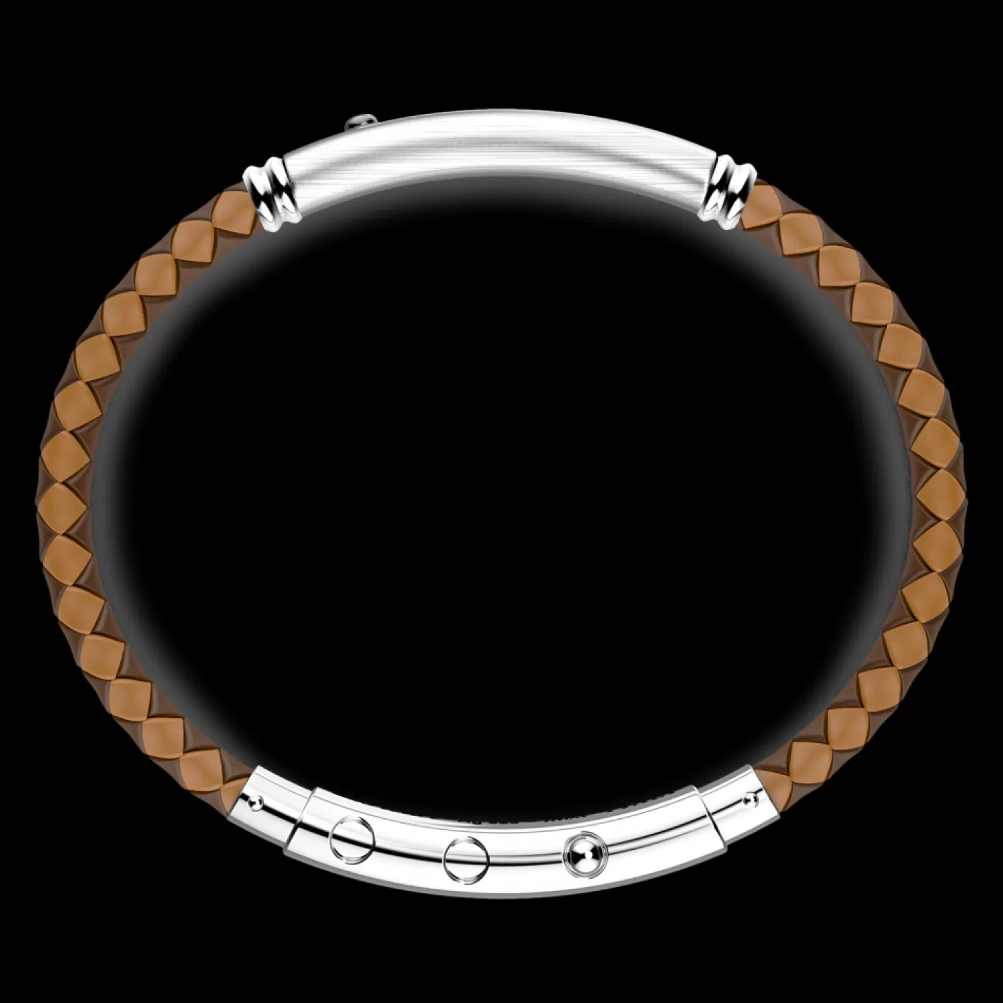 Zancan Gioielli Bracciale Zancan In Silicone Con Targa In Argento E Pietra Nera.> Bracciali
