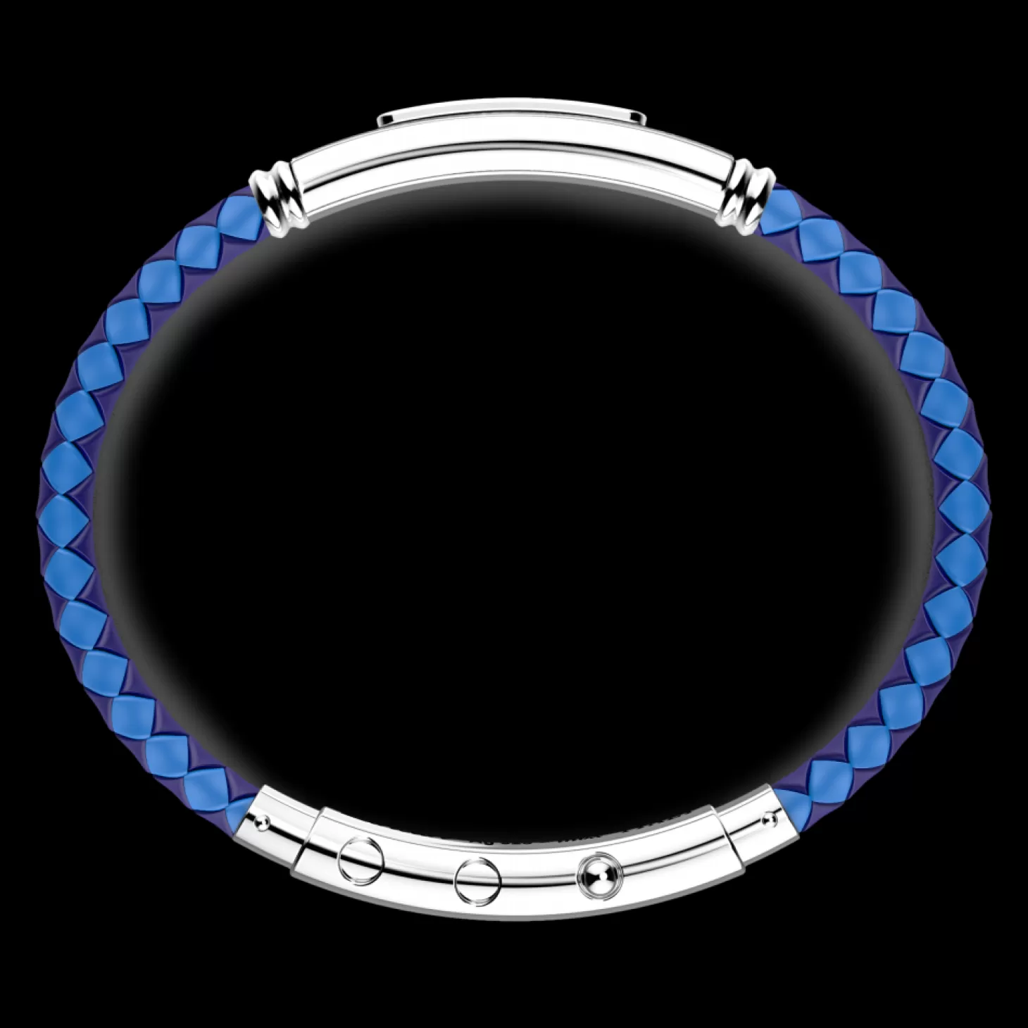 Zancan Gioielli Bracciale Zancan In Silicone Con Targa In Argento E Pietre Nere.> Bracciali