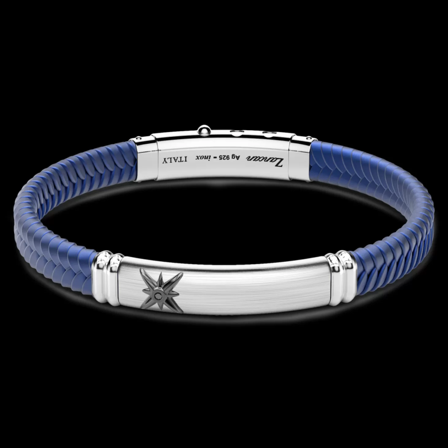 Zancan Gioielli Bracciale Zancan In Silicone Nero Con Targa In Argento.> Bracciali