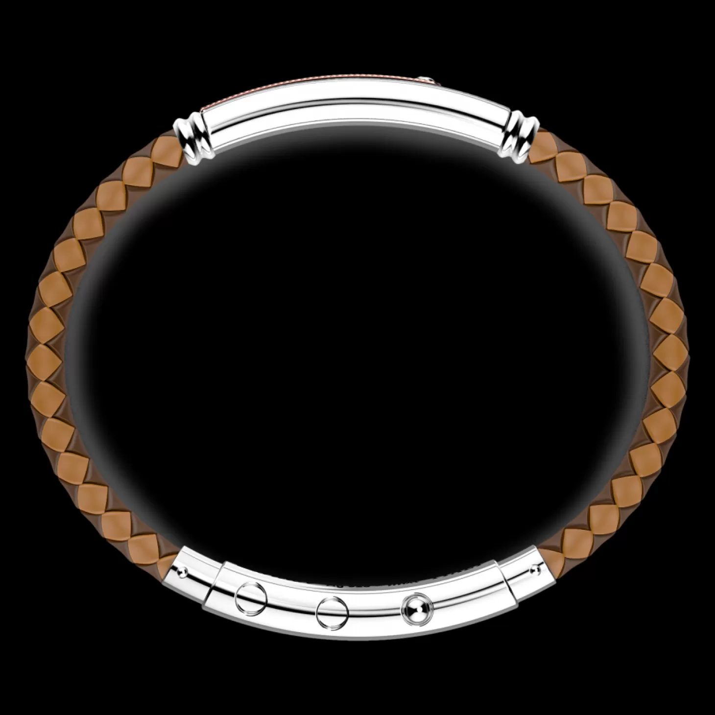 Zancan Gioielli Bracciale Zancan In Silicone Nero Con Targa In Argento E Dettagli In Oro Rosa.> Bracciali
