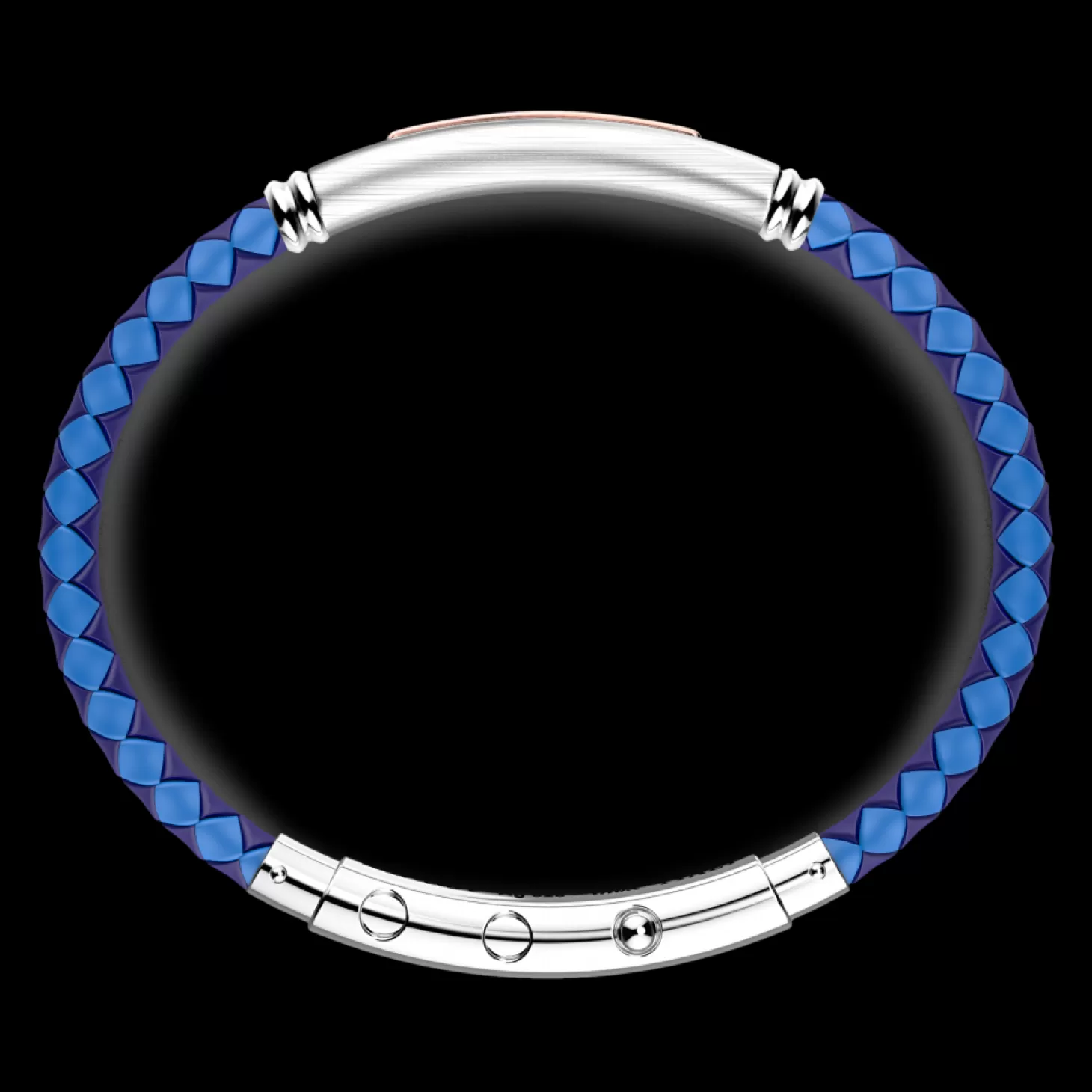 Zancan Gioielli Bracciale Zancan In Silicone Nero Con Targa In Argento E Dettagli In Oro Rosa.> Bracciali