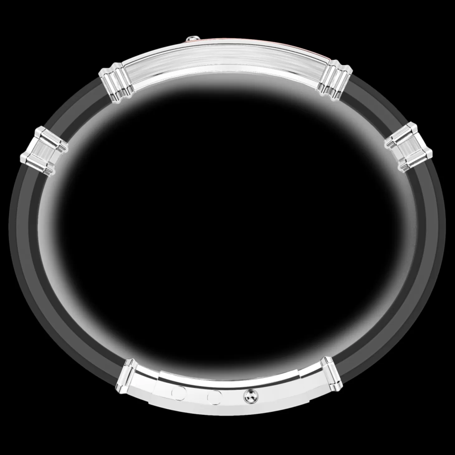 Zancan Gioielli Bracciale Zancan In Silicone Nero Con Targa In Argento E Dettagli In Oro Rosa.> Bracciali