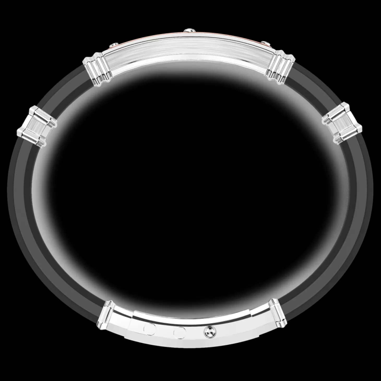 Zancan Gioielli Bracciale Zancan In Silicone Nero Con Targa In Argento E Dettagli In Oro Rosa.> Bracciali