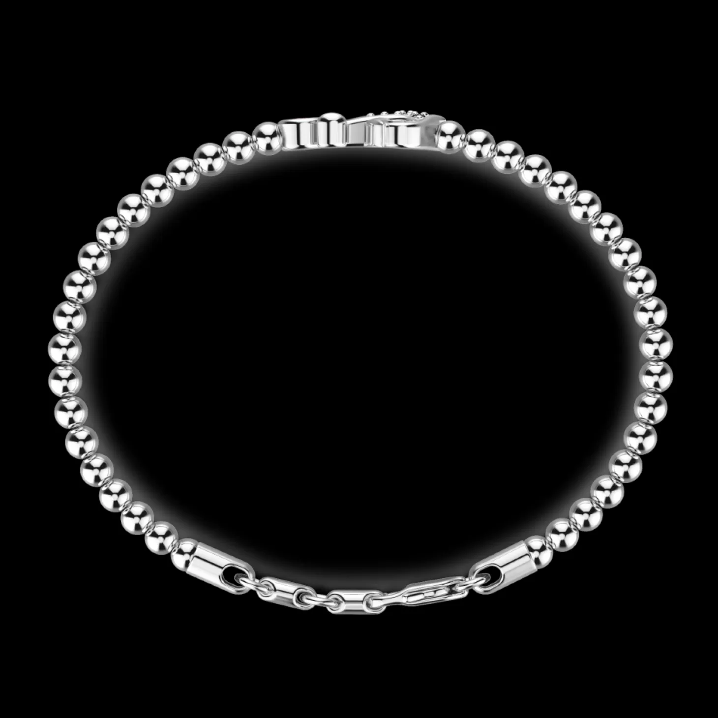Zancan Gioielli Bracciale Zancan Morbido Con Sfere In Argento, Ancora E Pietre.> Bracciali