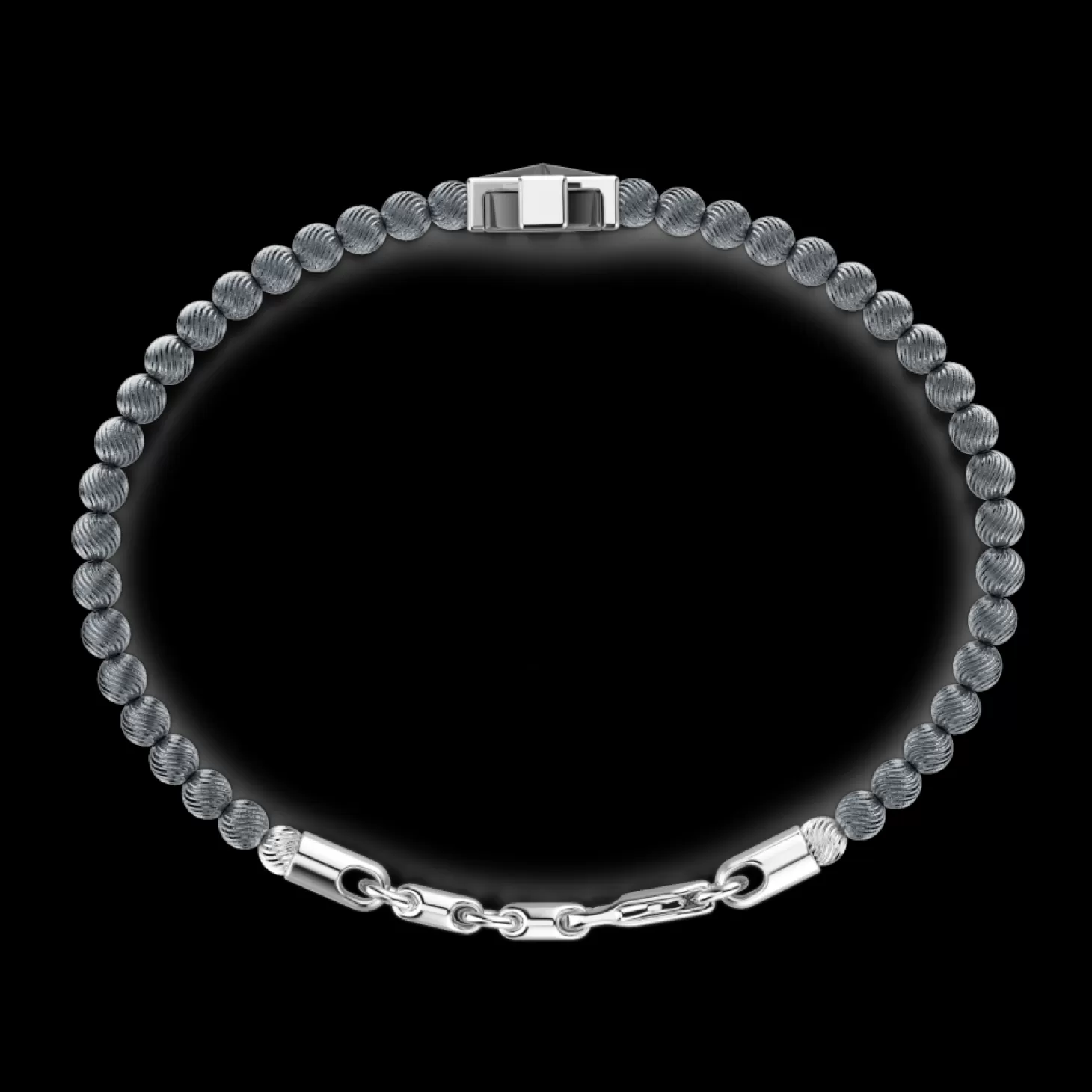 Zancan Gioielli Bracciale Zancan Morbido Con Sfere In Argento E Croce Greca.> Bracciali