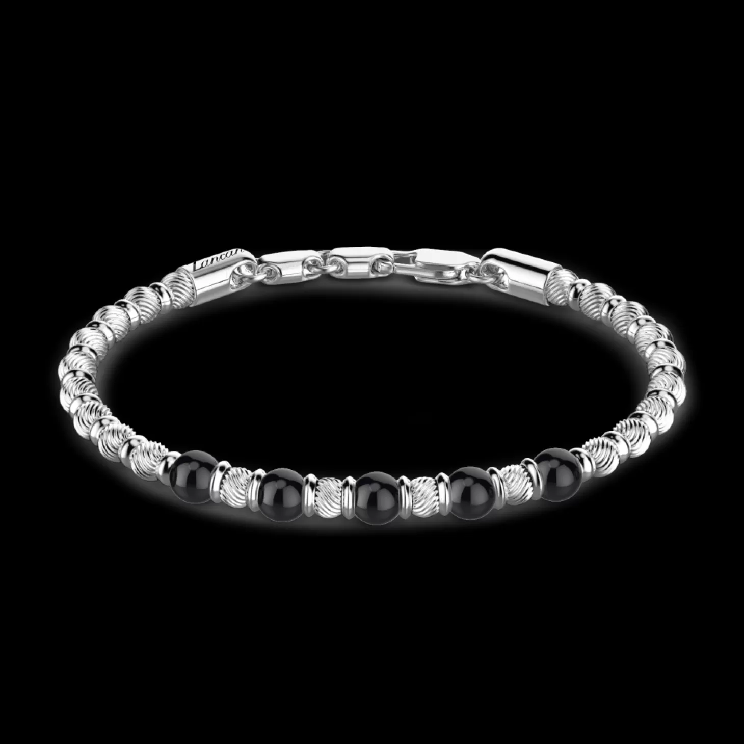 Zancan Gioielli Bracciale Zancan Morbido Con Sfere In Argento E In Pietre Dure Naturali.> Bracciali