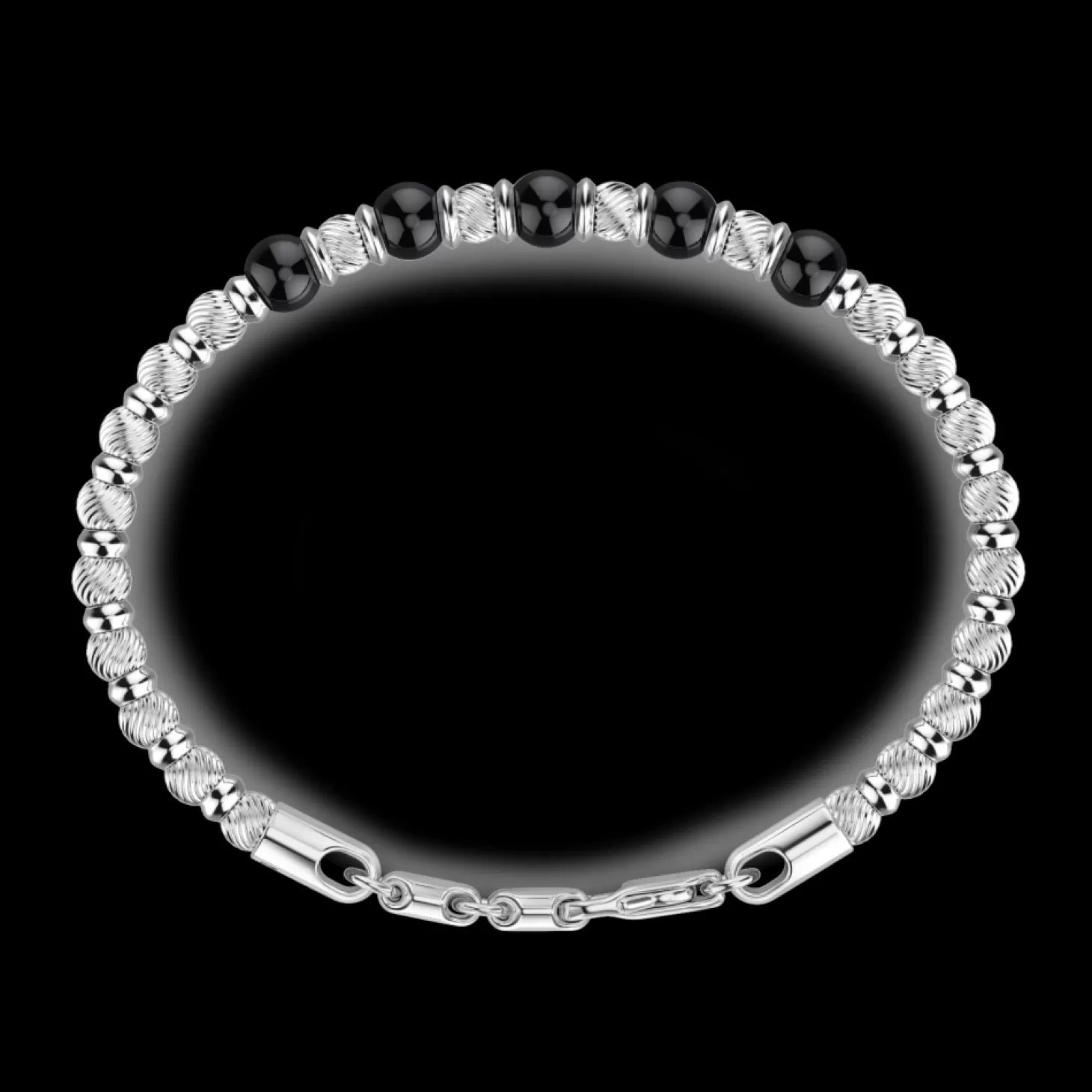 Zancan Gioielli Bracciale Zancan Morbido Con Sfere In Argento E In Pietre Dure Naturali.> Bracciali