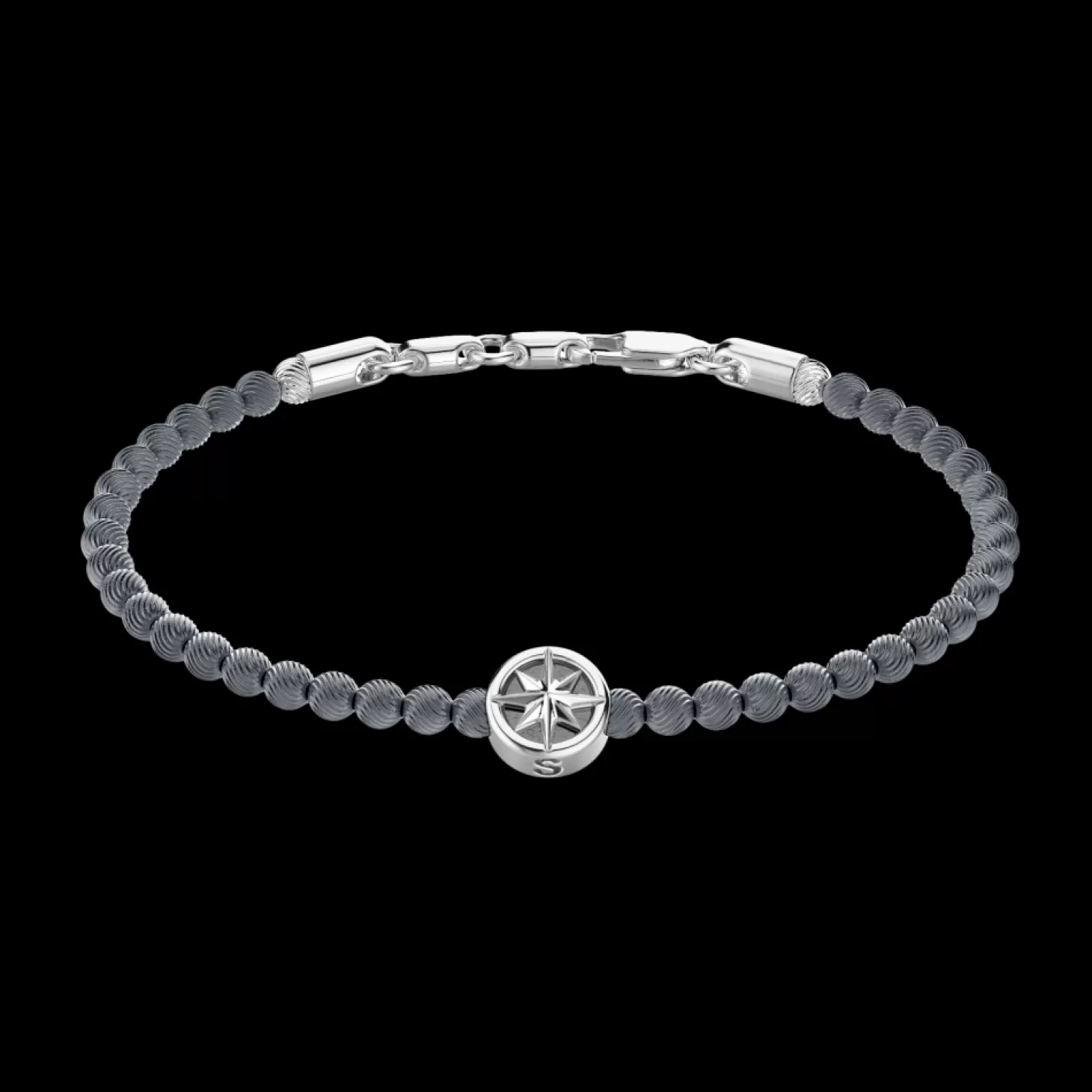 Zancan Gioielli Bracciale Zancan Morbido Con Sfere In Argento E Rosa Dei Venti.> Bracciali