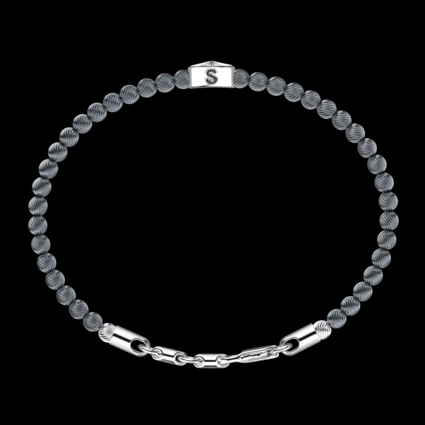 Zancan Gioielli Bracciale Zancan Morbido Con Sfere In Argento E Rosa Dei Venti.> Bracciali