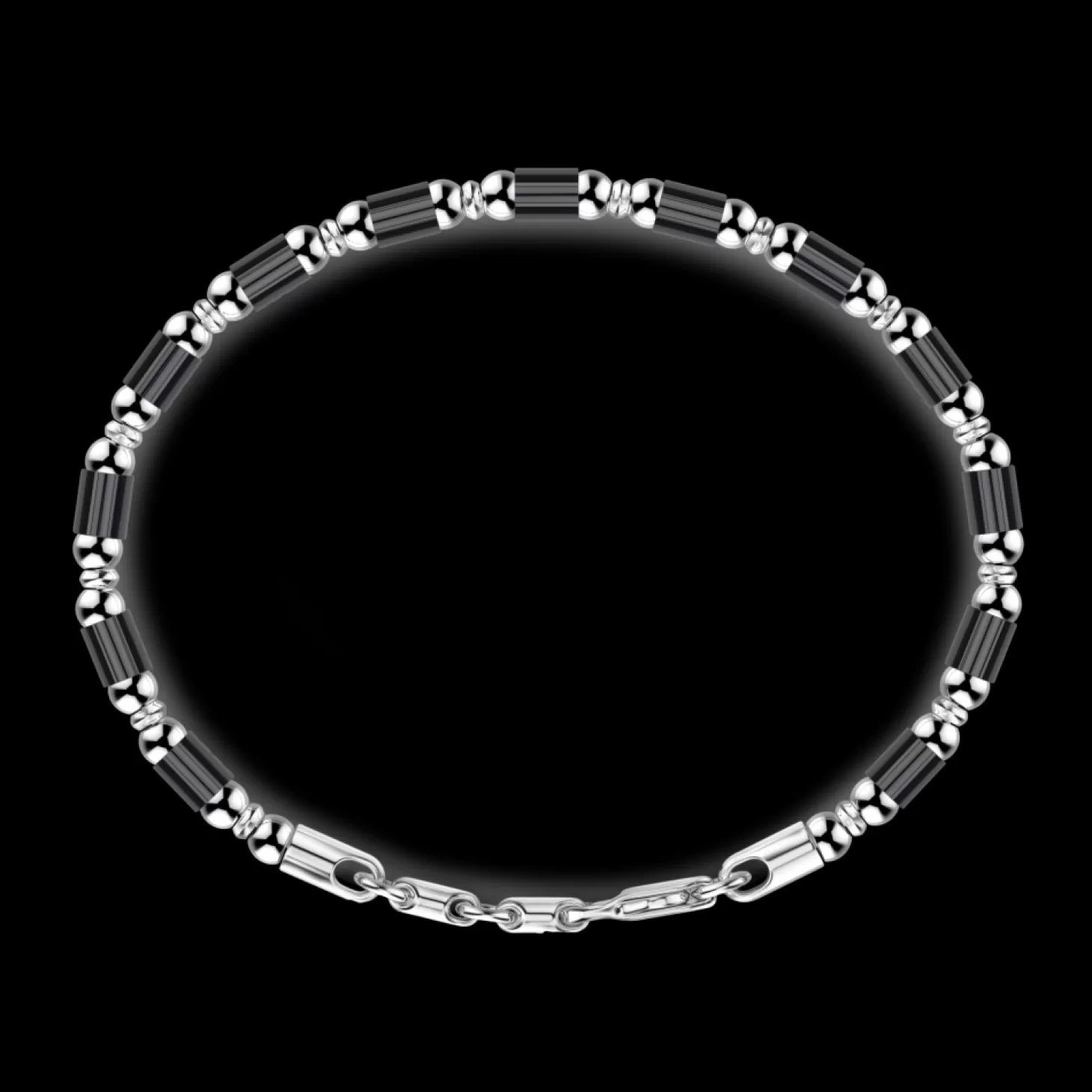 Zancan Gioielli Bracciale Zancan Morbido In Argento A Sfere Ed Elementi Tubolari.> Bracciali
