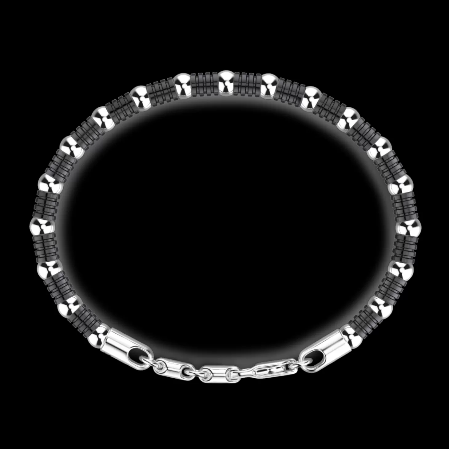 Zancan Gioielli Bracciale Zancan Morbido In Argento A Sfere Ed Elementi Tubolari.> Bracciali