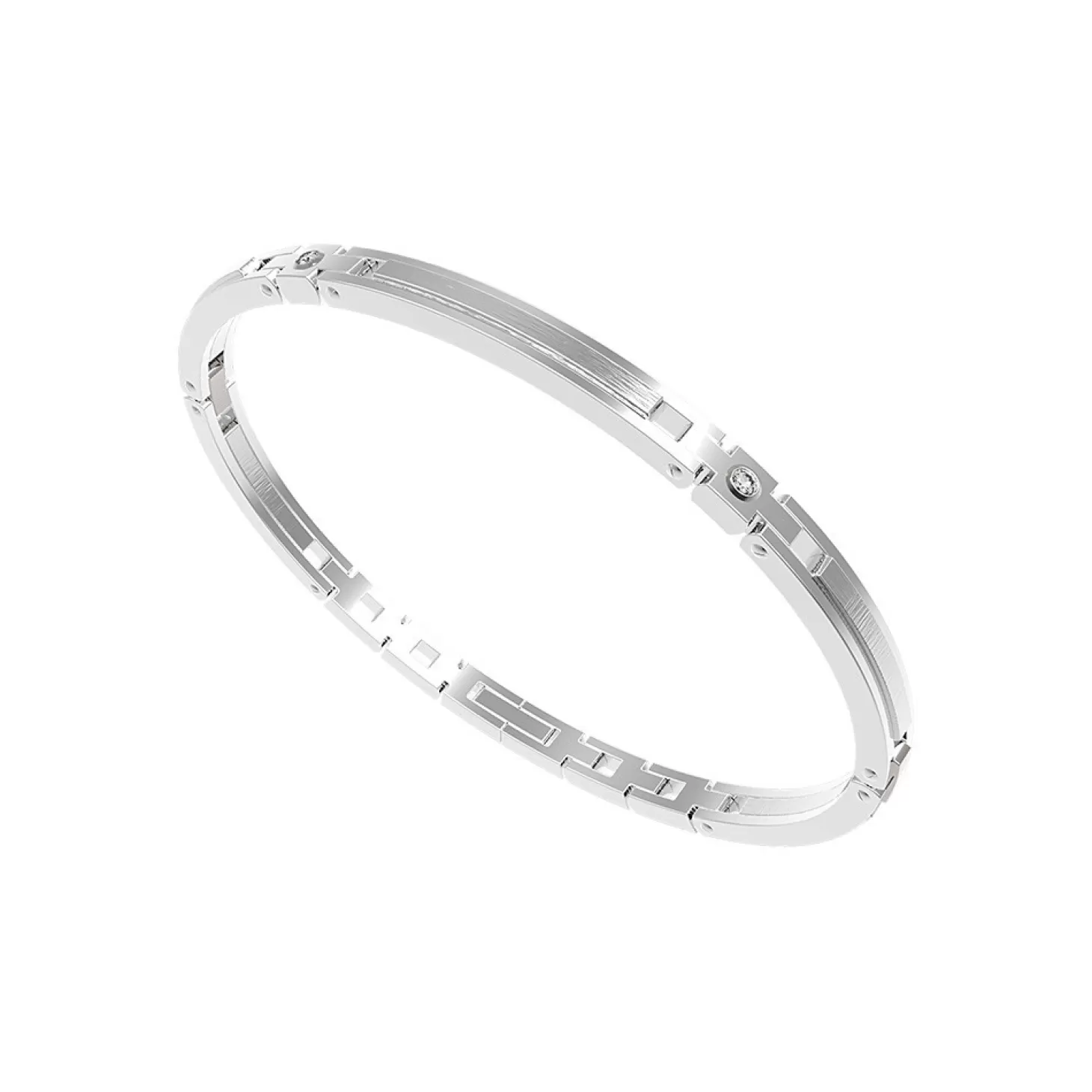 Zancan Gioielli Bracciale Zancan Rigido In Acciaio Lucido E Satinato.> Bracciali