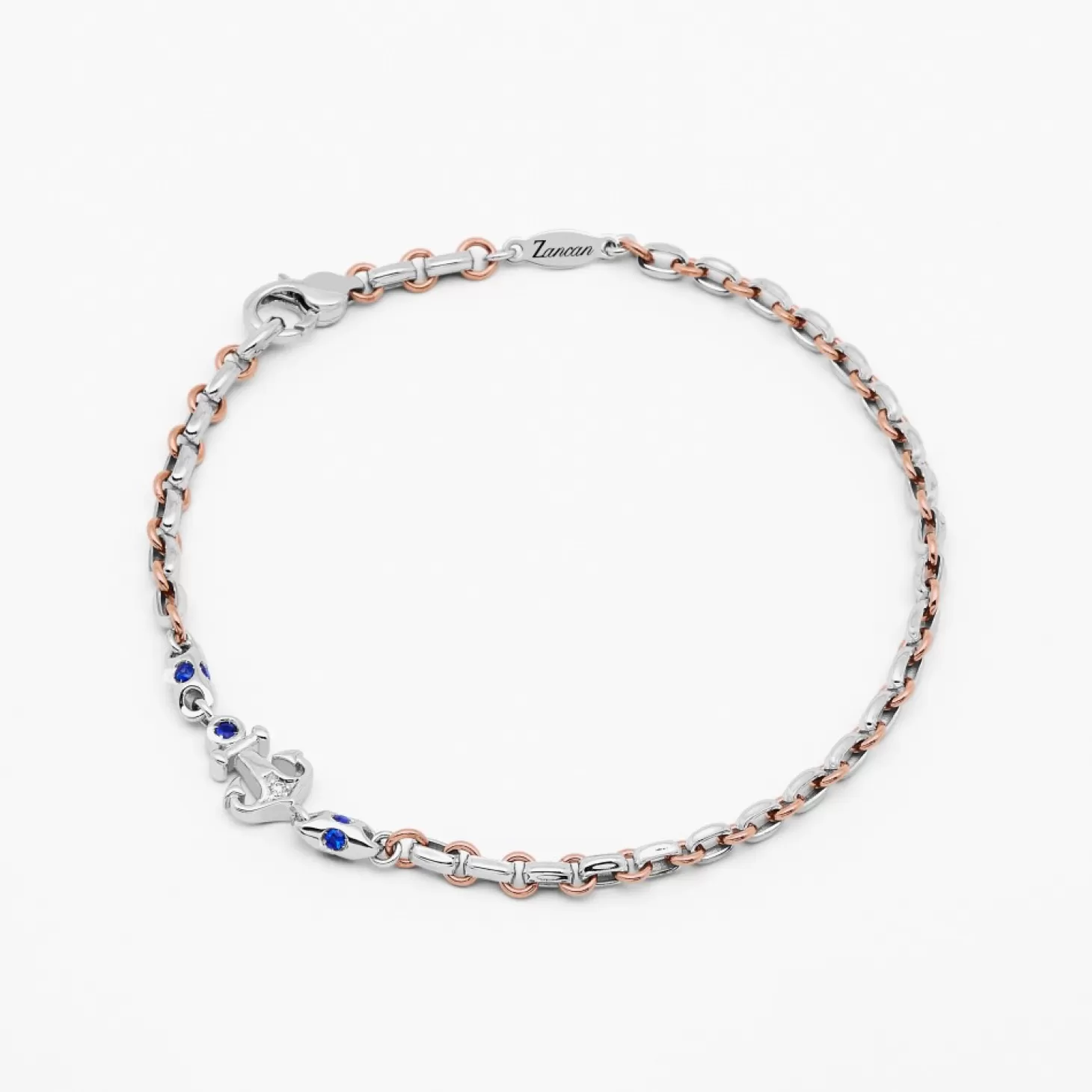 Zancan Gioielli Braccialezancan In Oro Bianco Con Diamanti E Ancora.> Bracciali