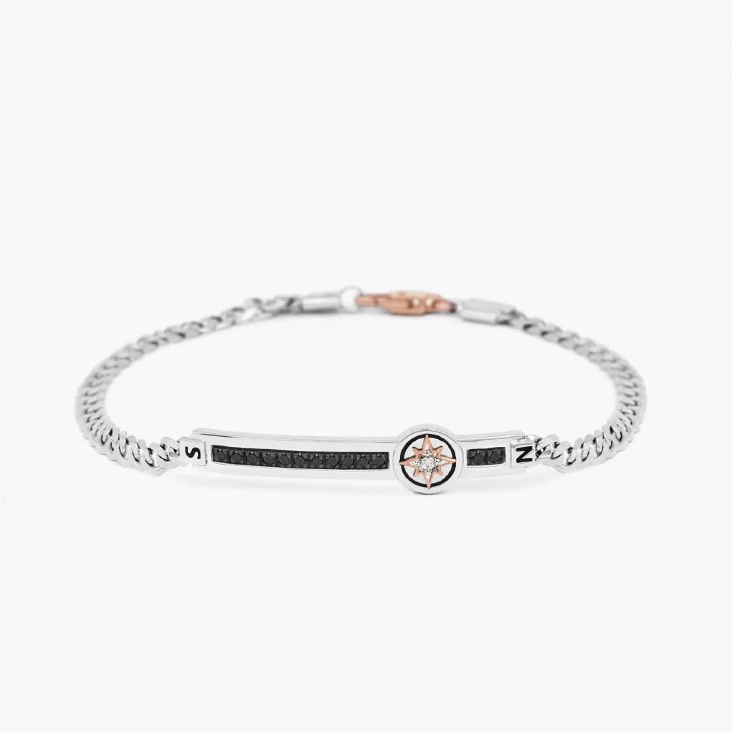 Zancan Gioielli Braccialezancan In Oro Bianco Con Diamanti E Rosa Dei Venti.> Bracciali