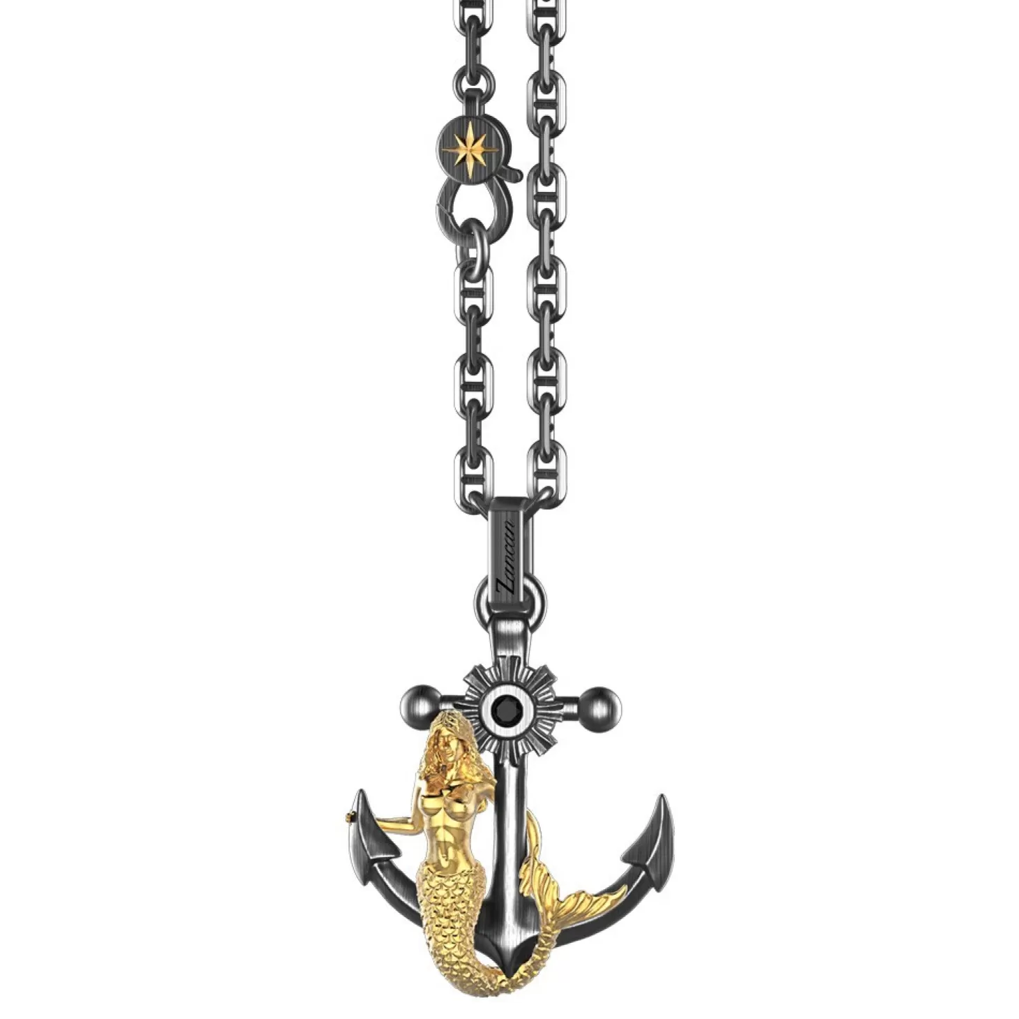 Zancan Gioielli Collana In Argento Con Pendente Ad Ancora E Sirena.> Collane