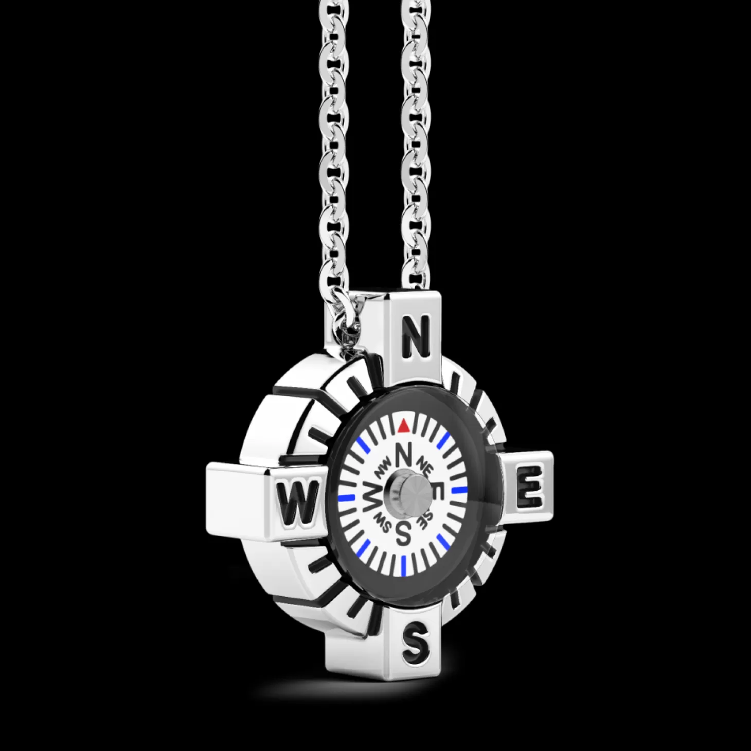 Zancan Gioielli Collana Zancan Con Bussola Bianca In Argento.> Collane
