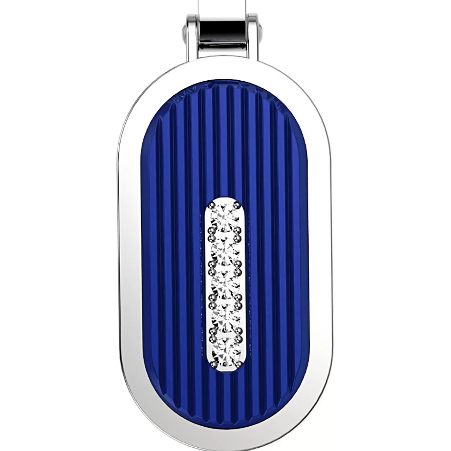 Zancan Gioielli Collana Zancan In Acciaio Con Piastrina E Zaffiro Bianco.> Collane