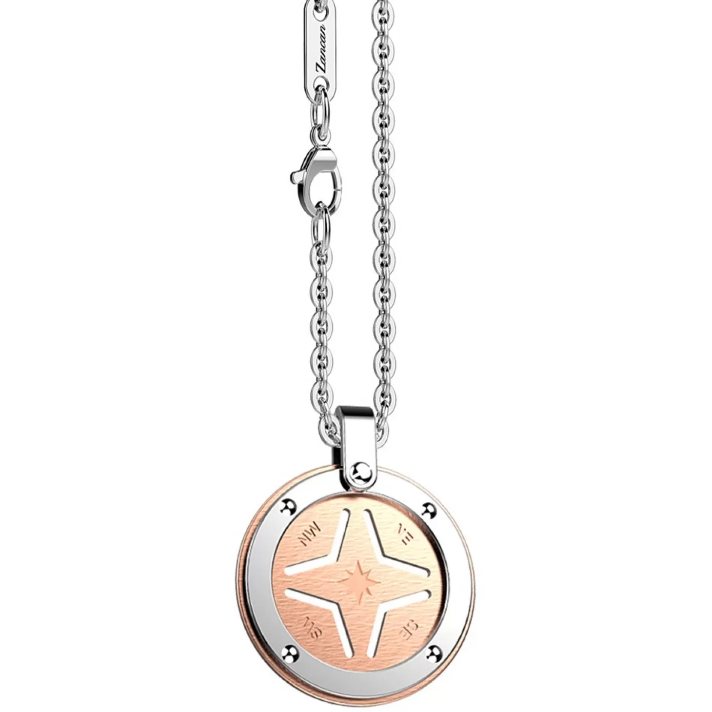 Zancan Gioielli Collana Zancan In Acciaio Con Rosa Dei Venti .> Collane