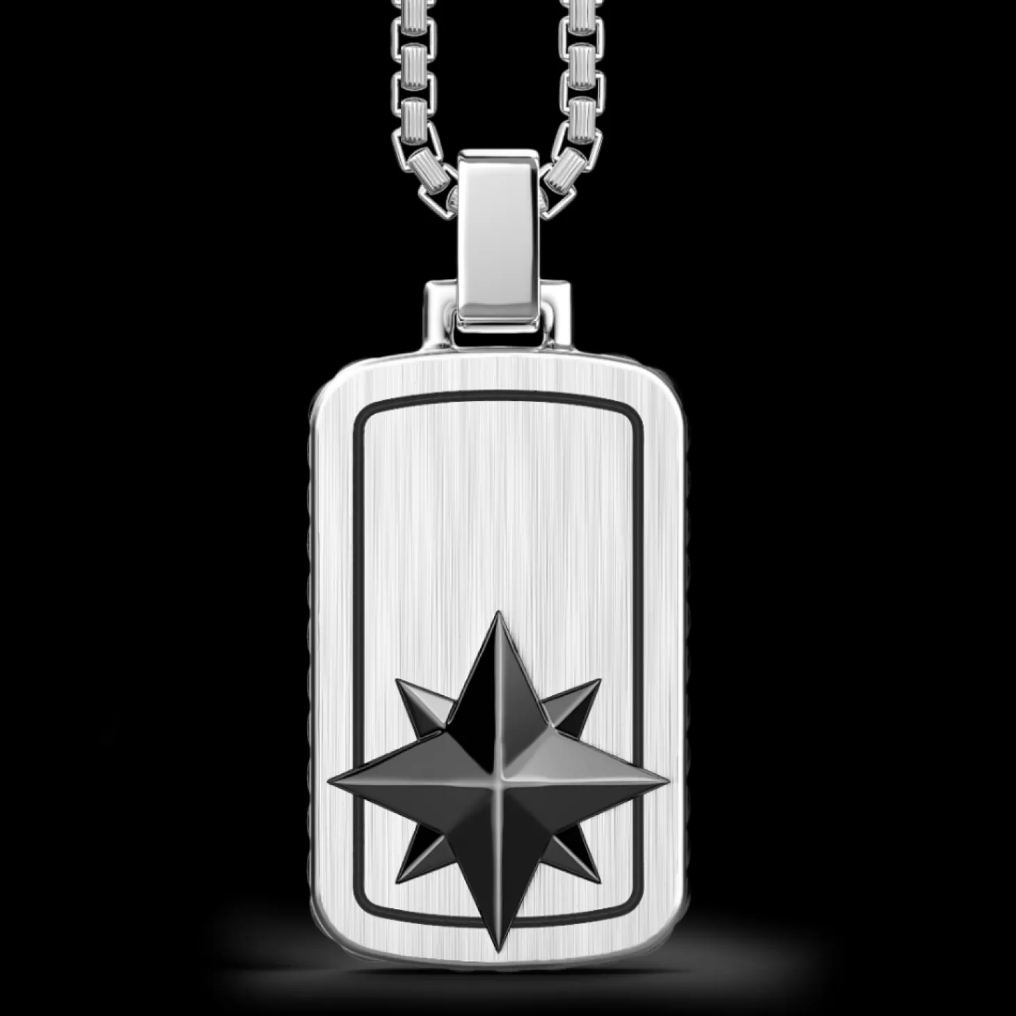Zancan Gioielli Collana Zancan In Argento A Targa Con Rosa Dei Venti In Ceramica.> Collane