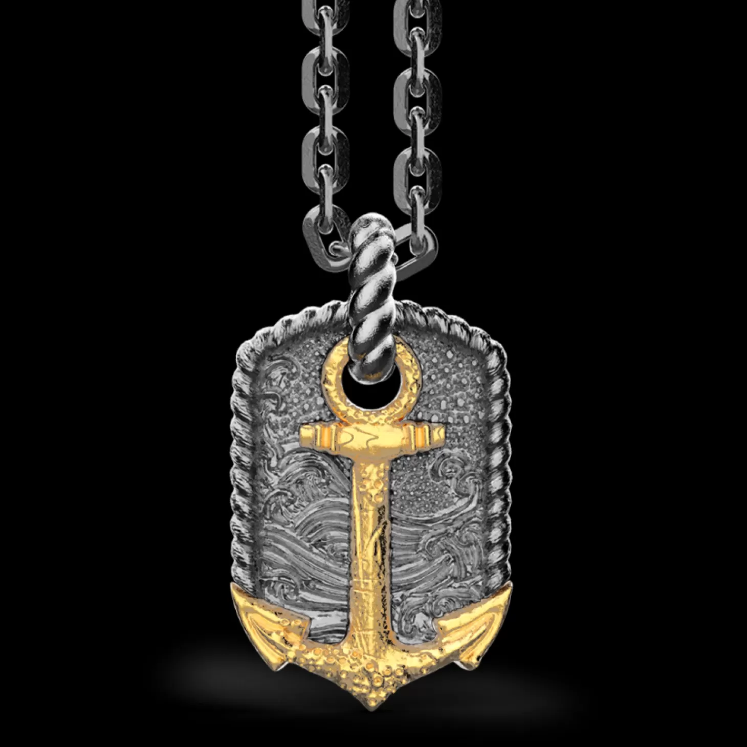 Zancan Gioielli Collana Zancan In Argento Brunito Con Ancora.> Collane