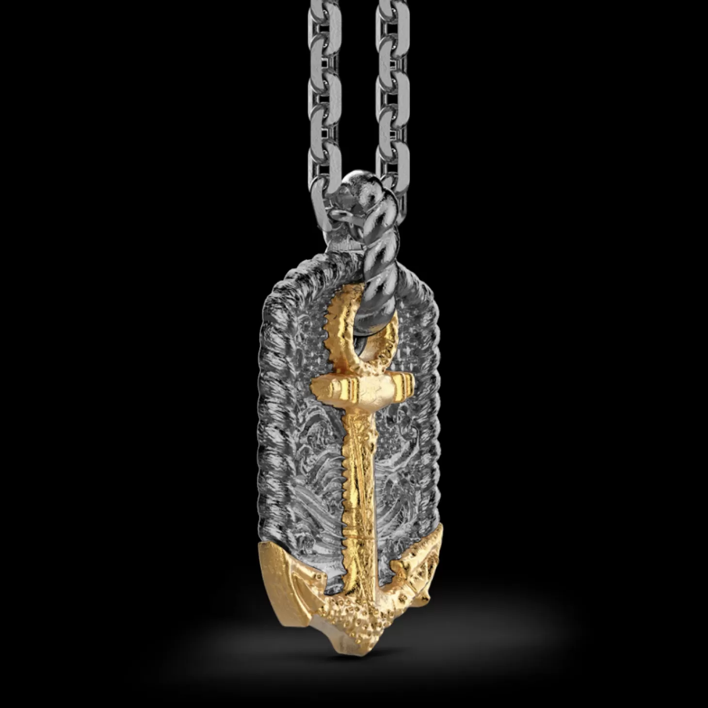 Zancan Gioielli Collana Zancan In Argento Brunito Con Ancora.> Collane
