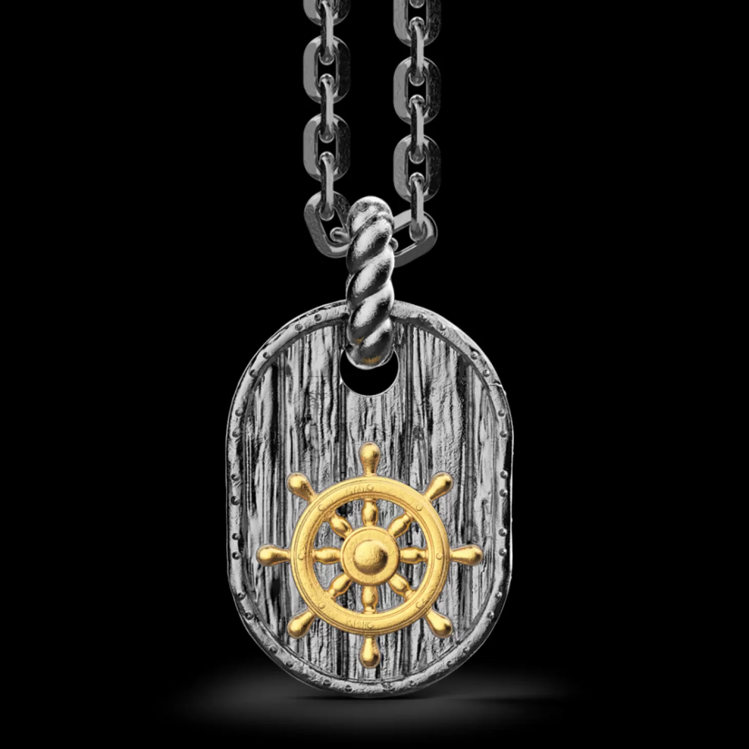 Zancan Gioielli Collana Zancan In Argento Brunito Con Timone.> Collane