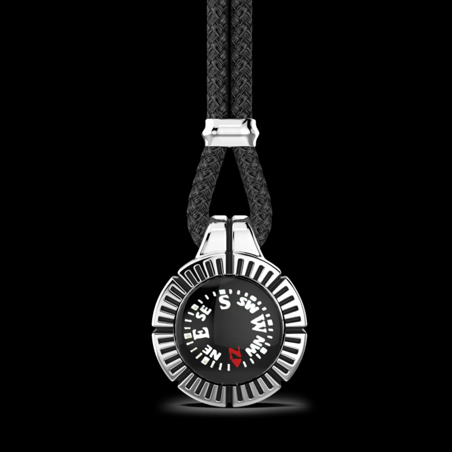 Zancan Gioielli Collana Zancan In Argento Con Bussola Nera.> Collane