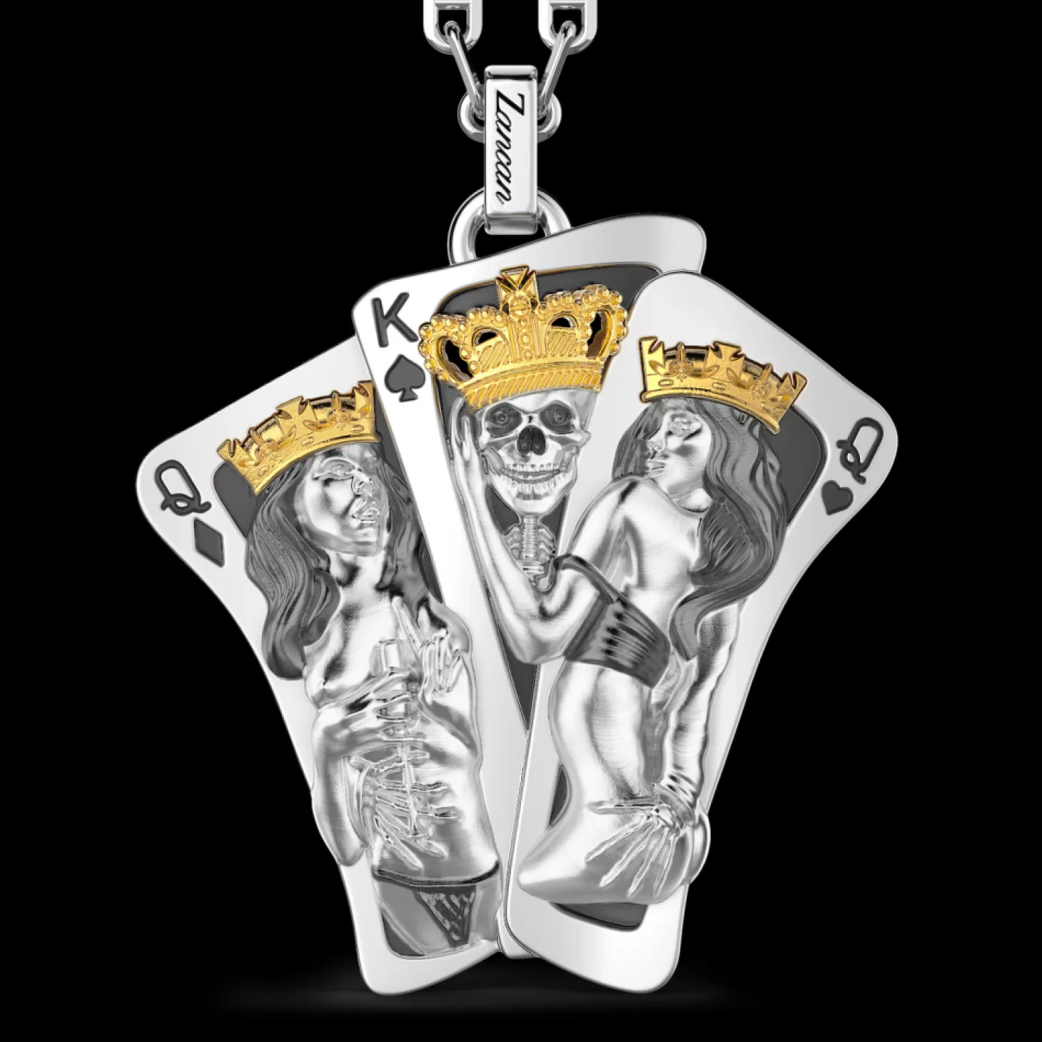 Zancan Gioielli Collana Zancan In Argento Con Pendente A Carte Da Gioco.> Collane