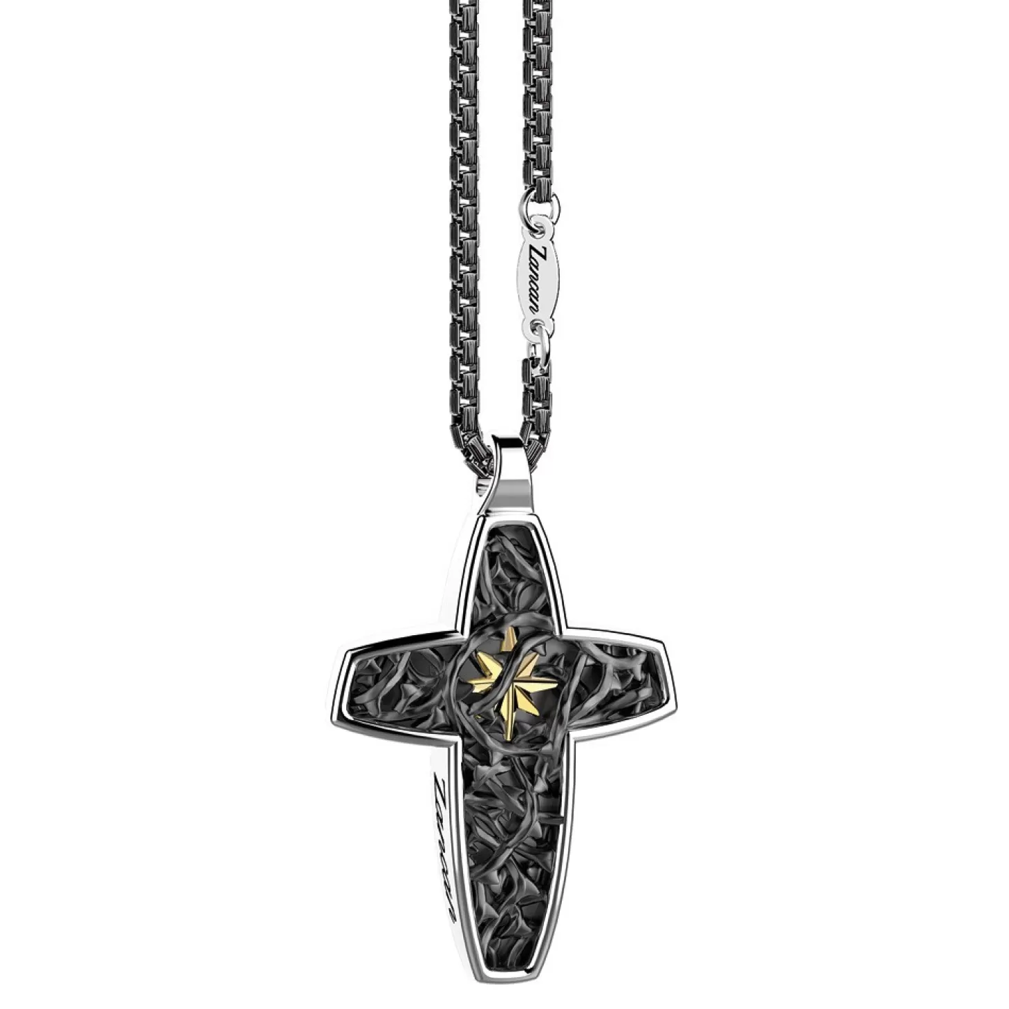 Zancan Gioielli Collana Zancan In Argento Con Pendente A Croce Con Filo Spinato.> Collane