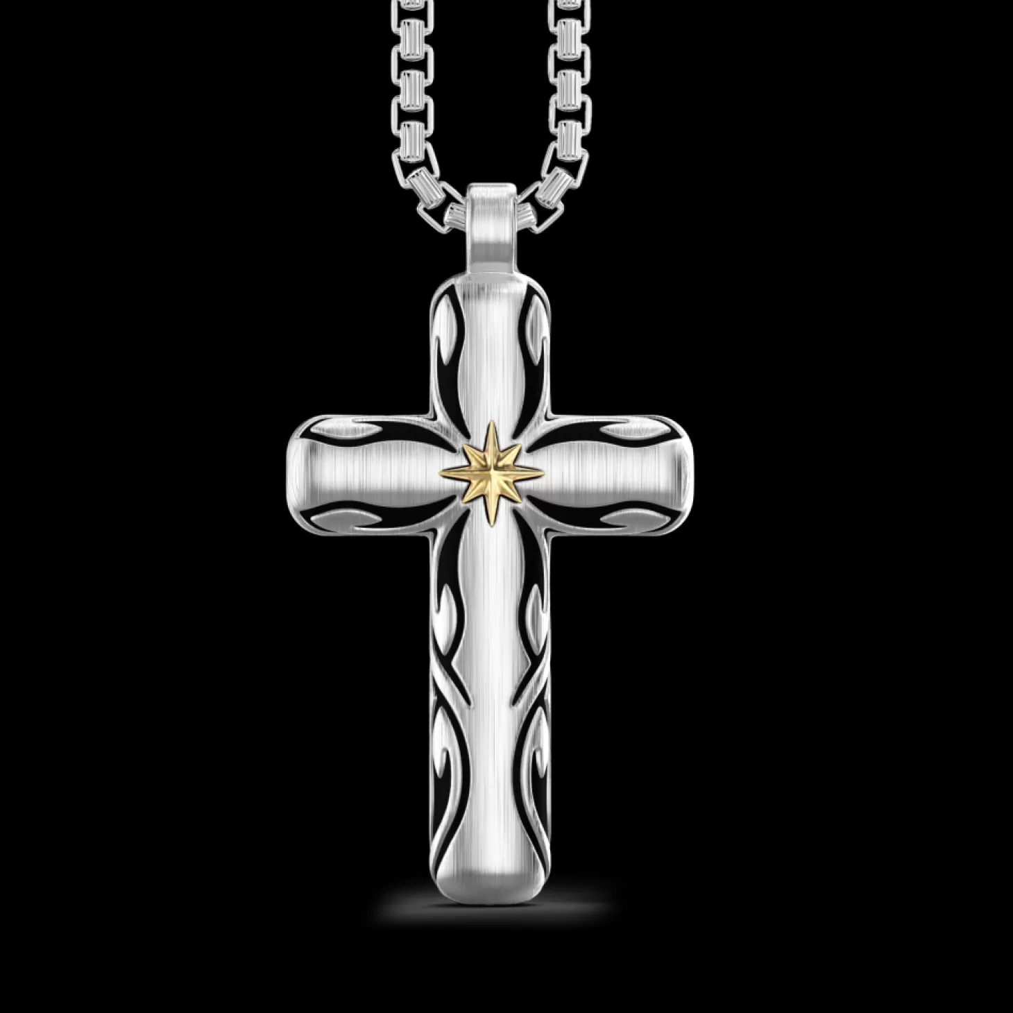 Zancan Gioielli Collana Zancan In Argento Con Pendente A Croce E Motivo Tribale.> Collane
