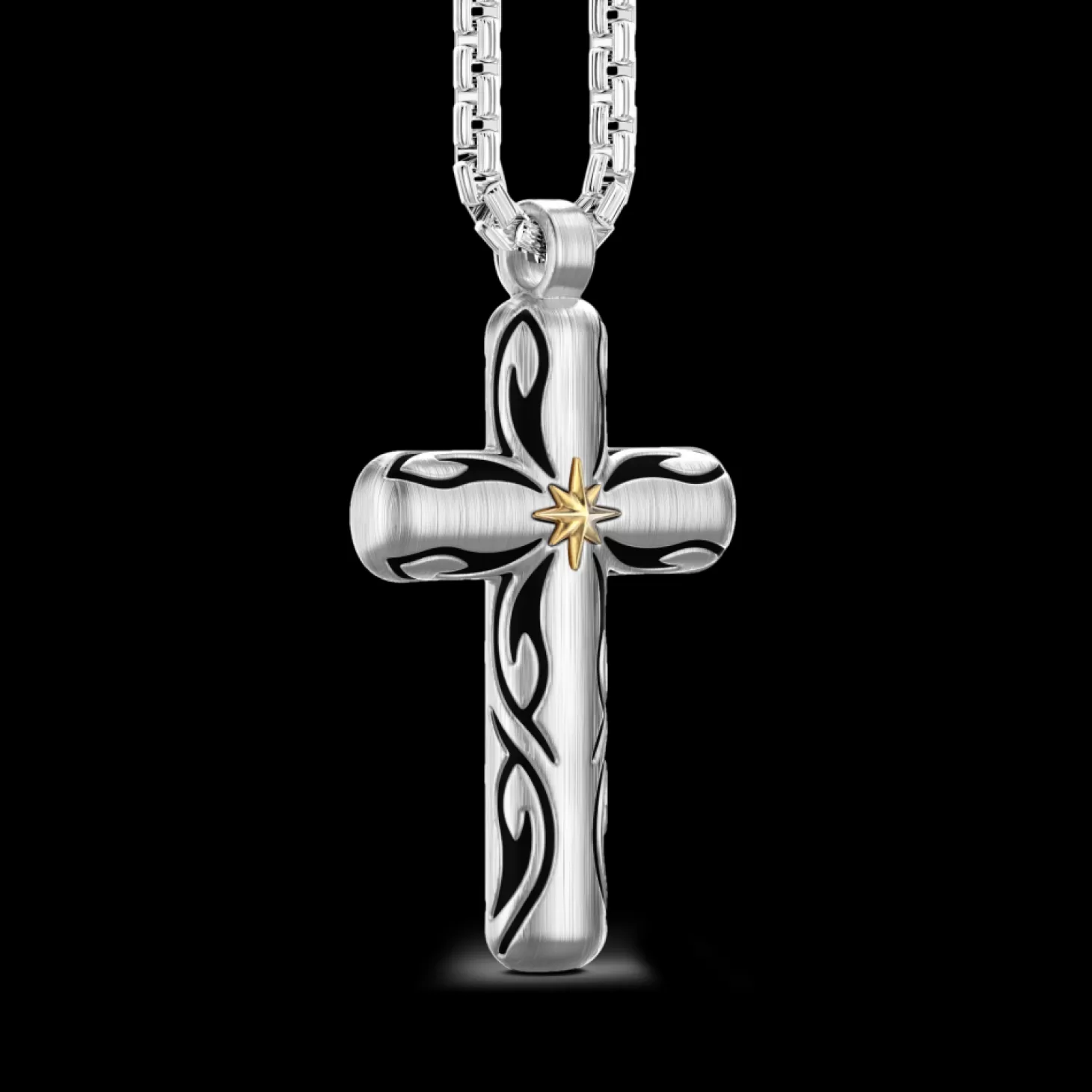 Zancan Gioielli Collana Zancan In Argento Con Pendente A Croce E Motivo Tribale.> Collane