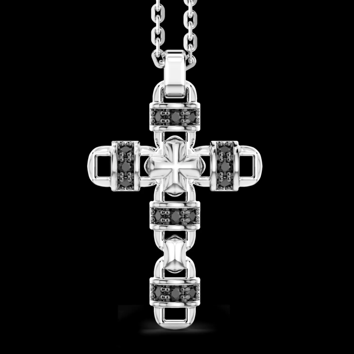 Zancan Gioielli Collana Zancan In Argento Con Pendente A Croce E Pietre Naturali.> Collane
