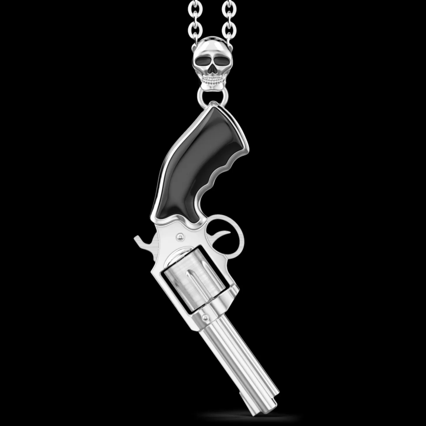 Zancan Gioielli Collana Zancan In Argento Con Pendente A Pistola Revolver.> Collane