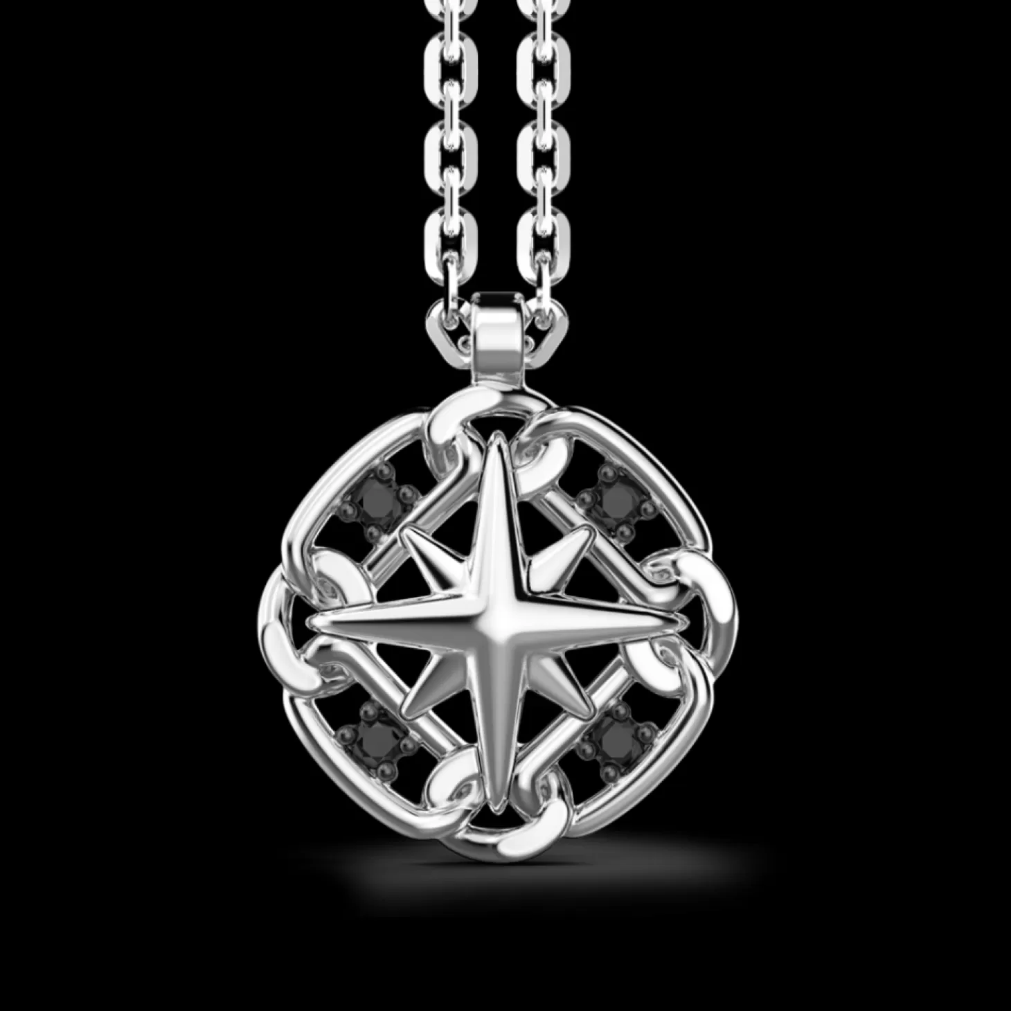 Zancan Gioielli Collana Zancan In Argento Con Pendente A Rosa Dei Venti.> Collane
