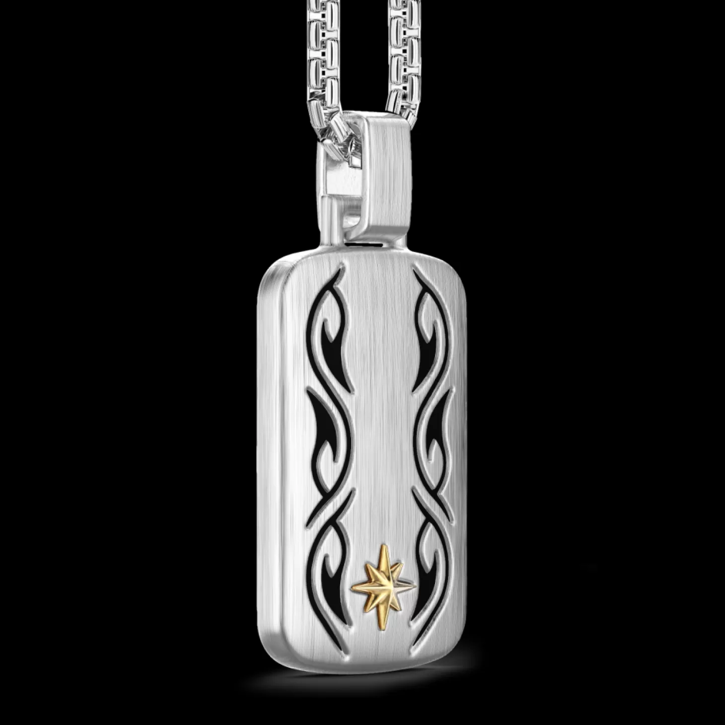 Zancan Gioielli Collana Zancan In Argento Con Pendente A Targa E Motivo Tribale.> Collane