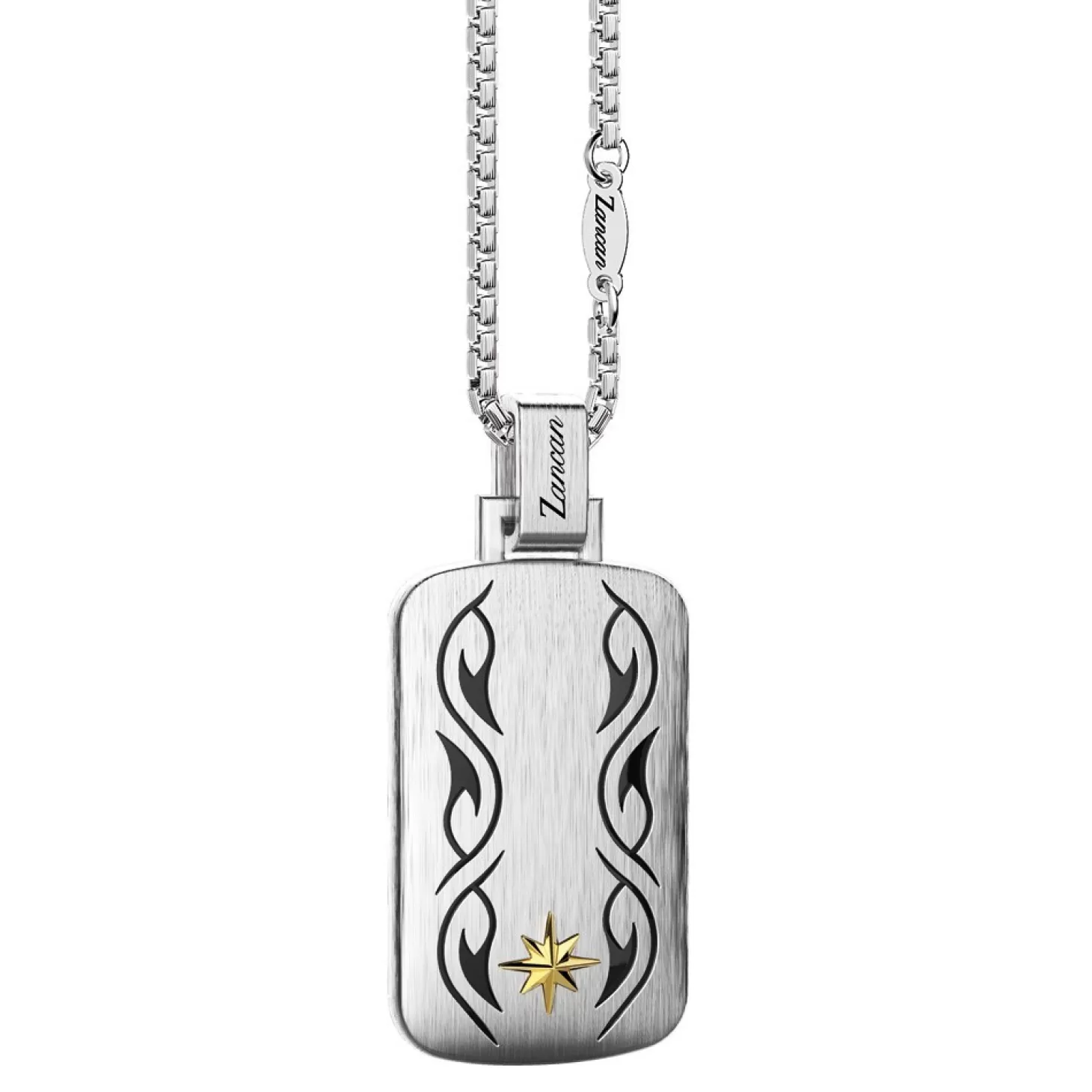 Zancan Gioielli Collana Zancan In Argento Con Pendente A Targa E Motivo Tribale.> Collane
