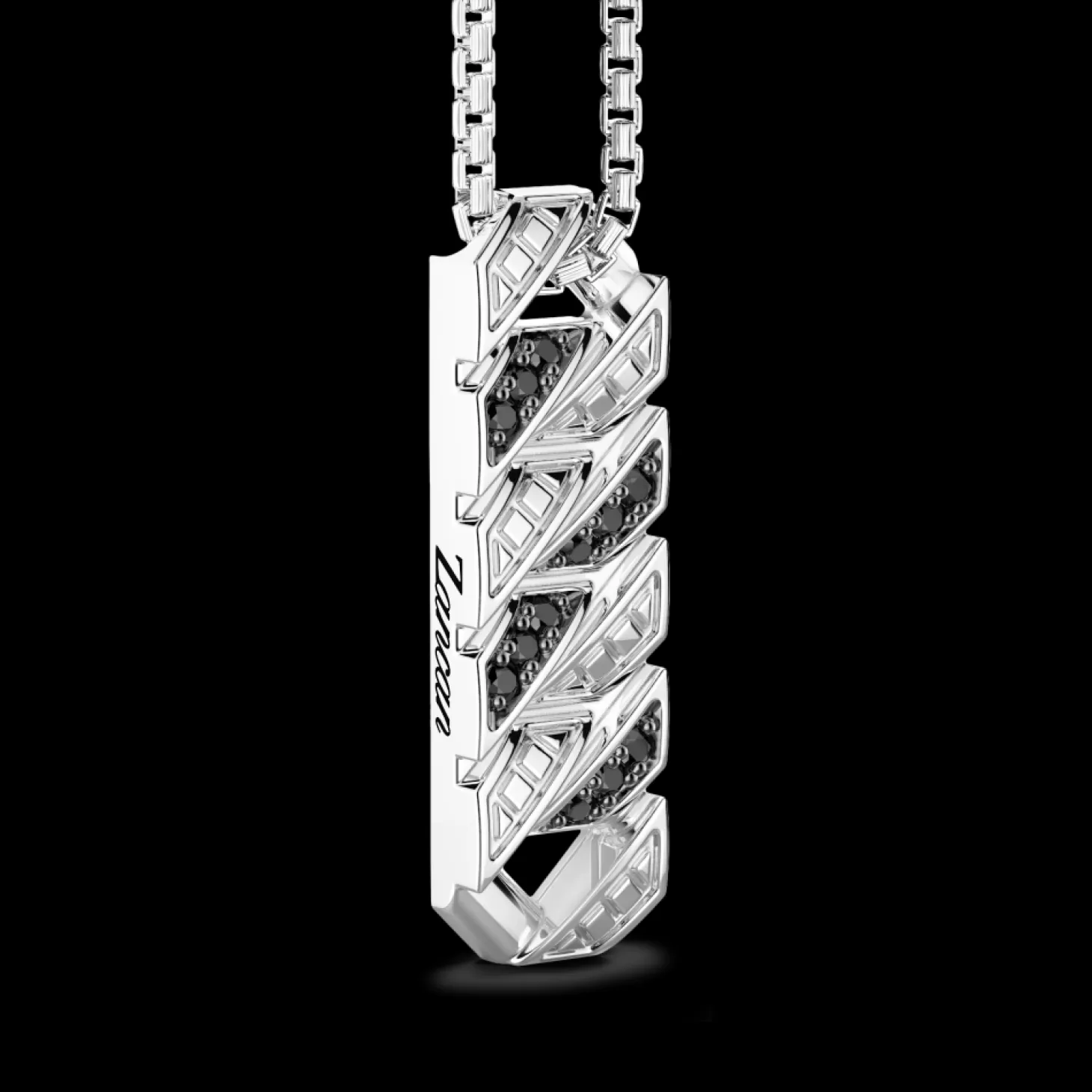 Zancan Gioielli Collana Zancan In Argento Con Pendente A Targa E Pietre.> Collane