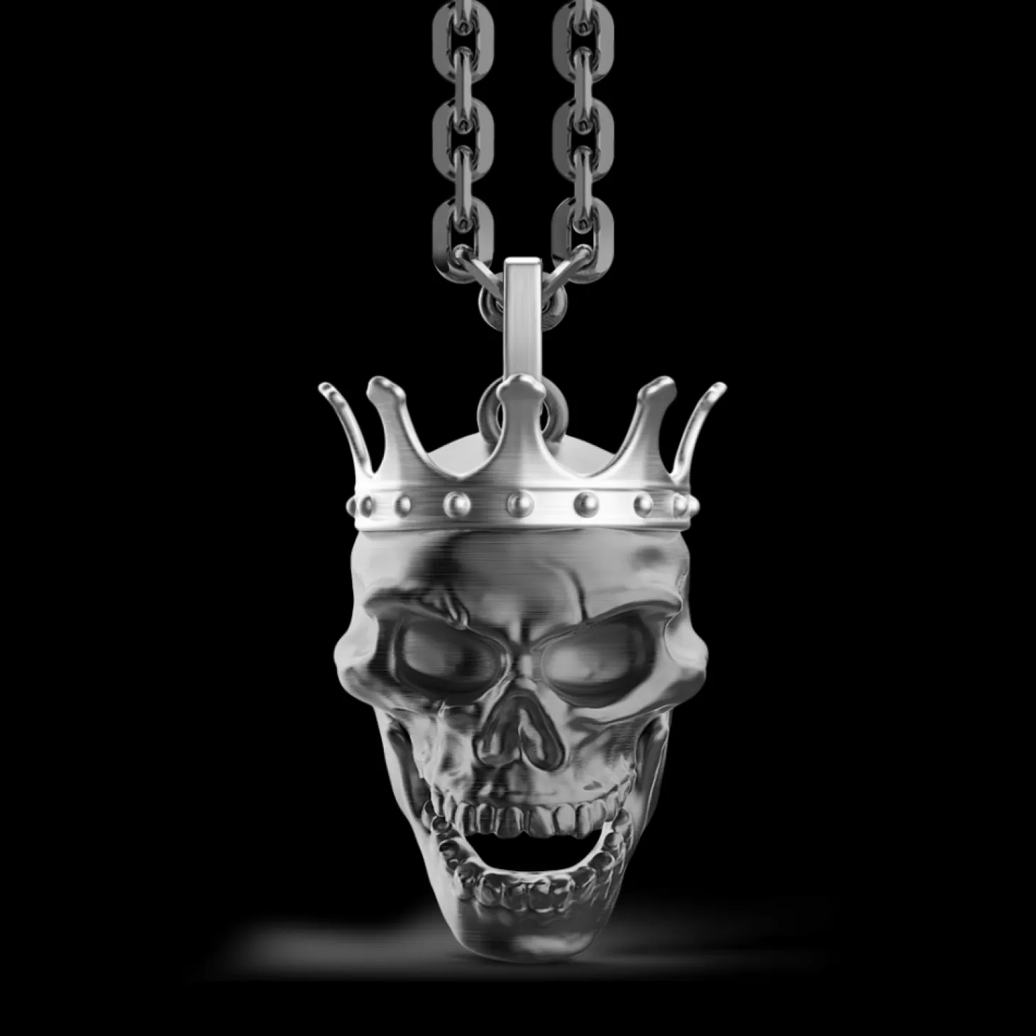 Zancan Gioielli Collana Zancan In Argento Con Pendente A Teschio Con Corona.> Collane
