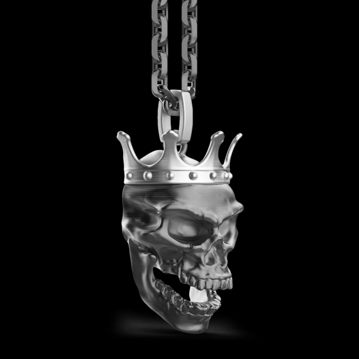 Zancan Gioielli Collana Zancan In Argento Con Pendente A Teschio Con Corona.> Collane
