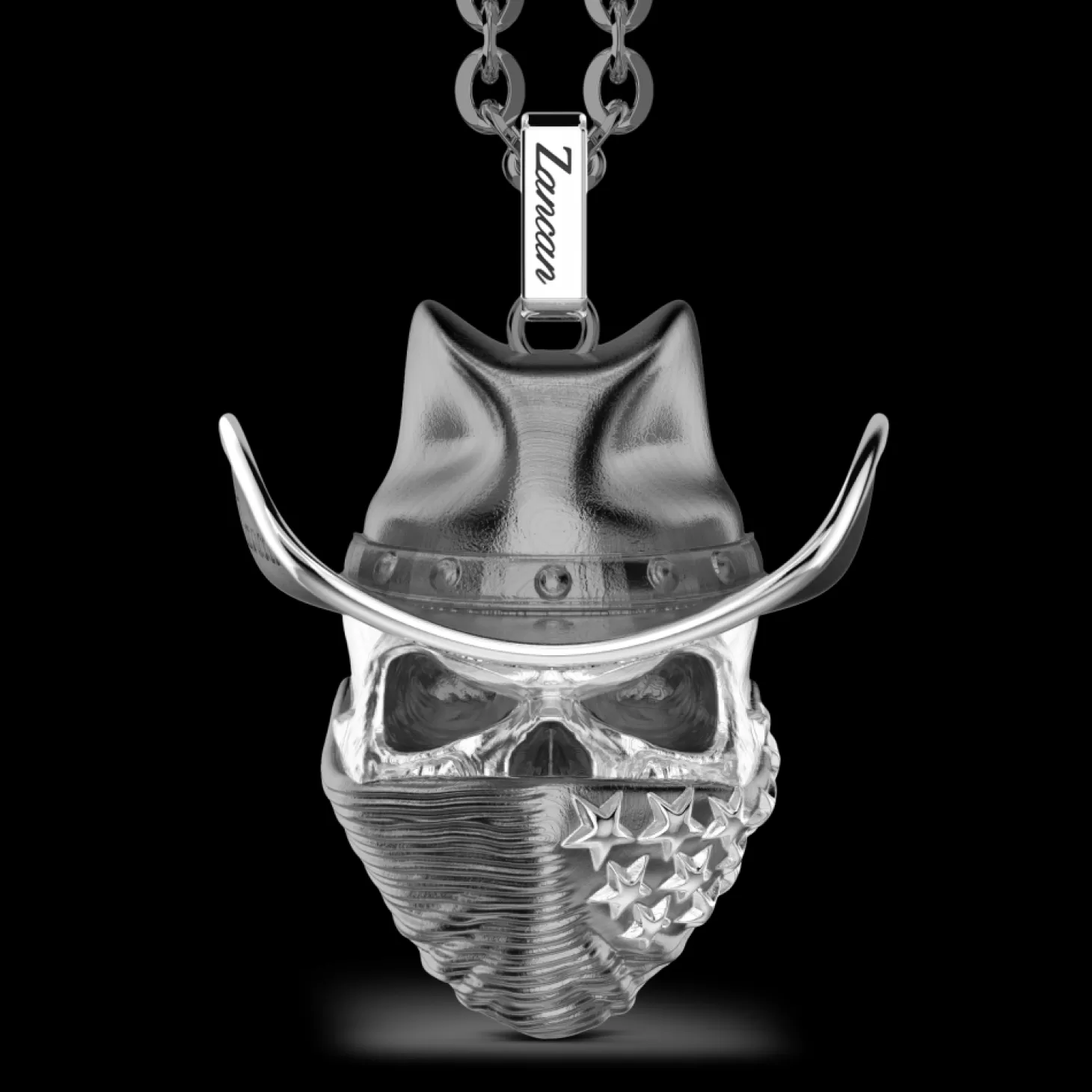 Zancan Gioielli Collana Zancan In Argento Con Pendente A Teschio Cowbloy.> Collane