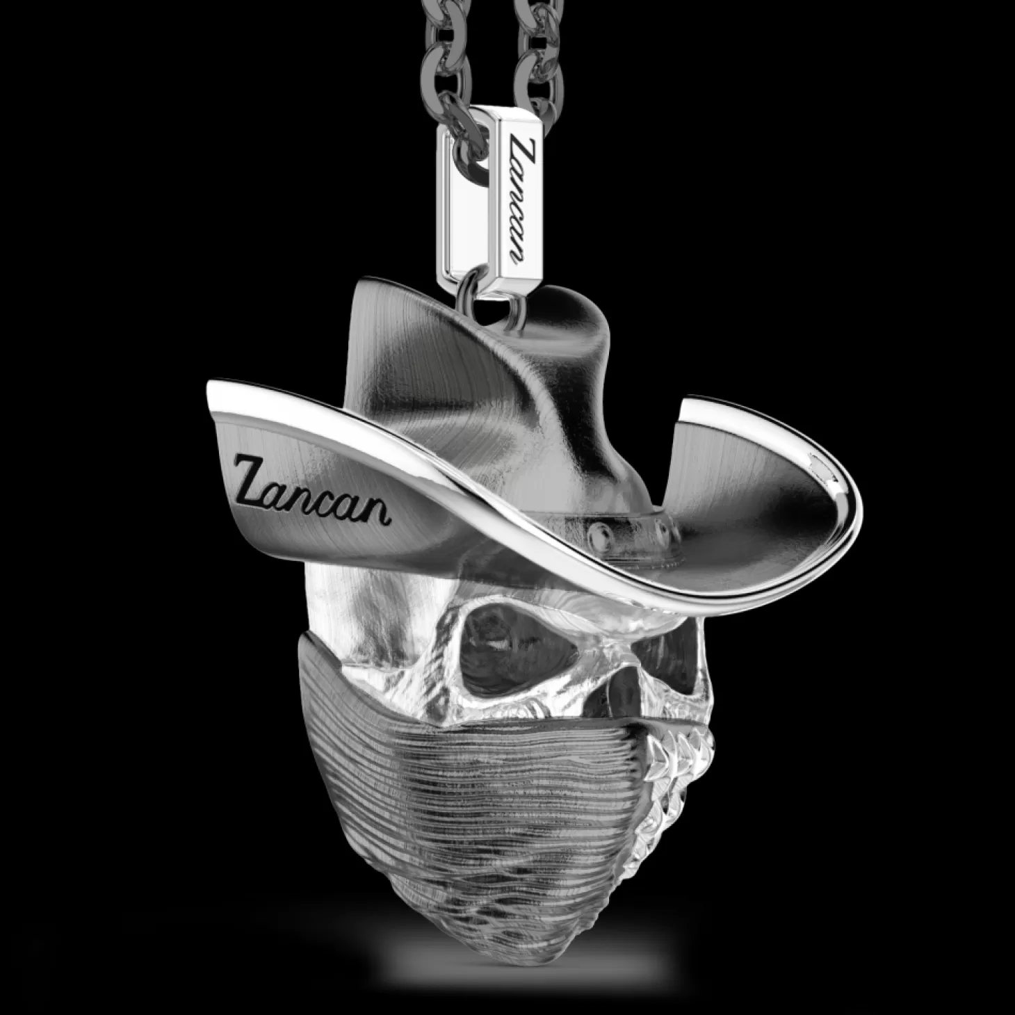 Zancan Gioielli Collana Zancan In Argento Con Pendente A Teschio Cowbloy.> Collane