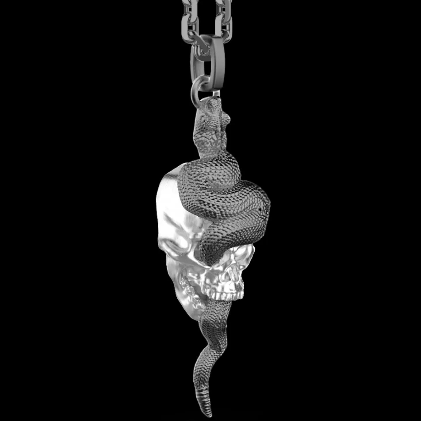 Zancan Gioielli Collana Zancan In Argento Con Pendente A Teschio E Serpente.> Collane