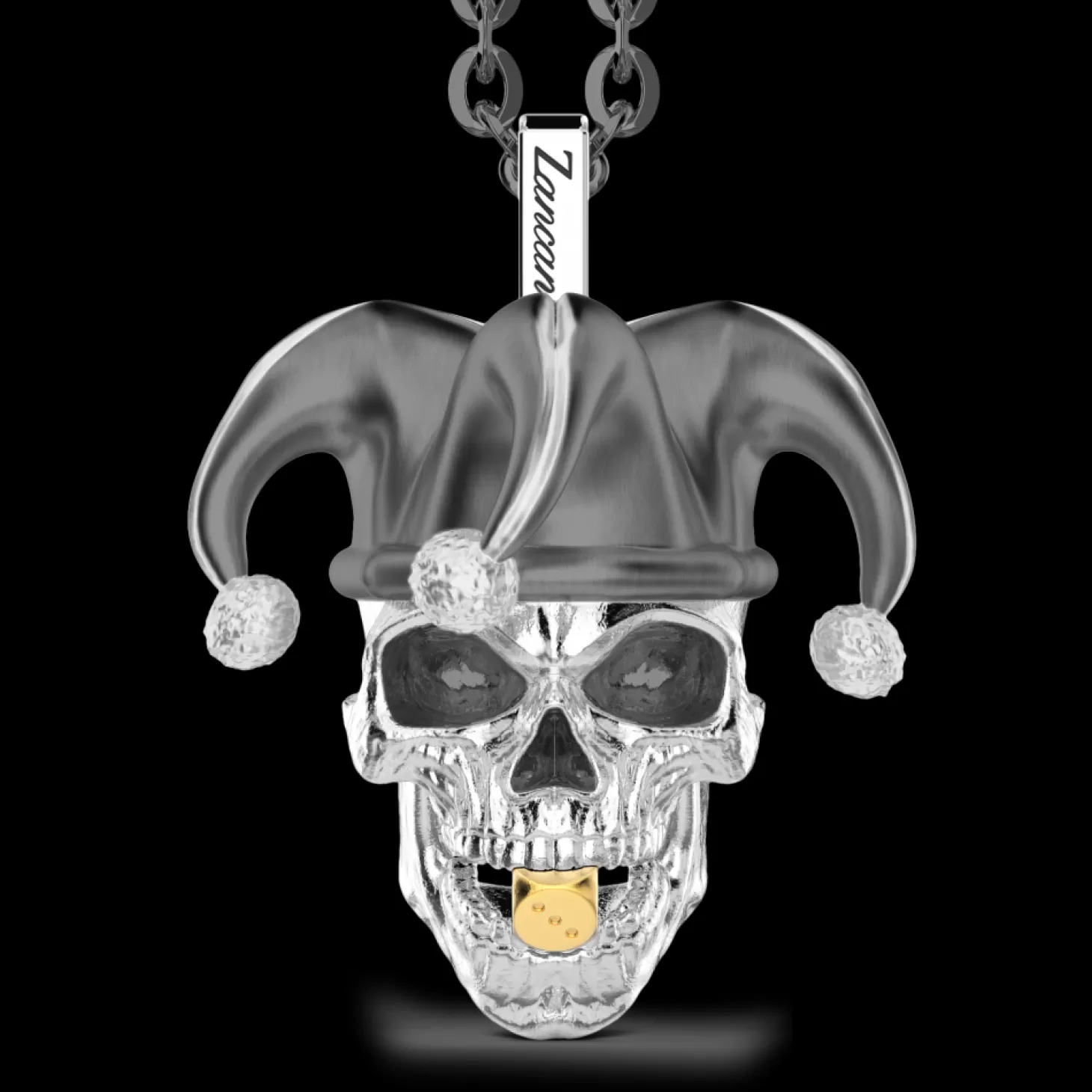 Zancan Gioielli Collana Zancan In Argento Con Pendente A Teschio Joker.> Collane