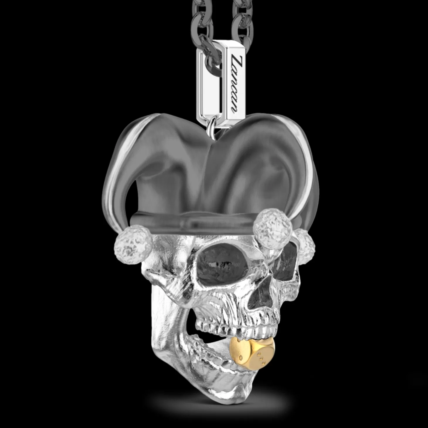 Zancan Gioielli Collana Zancan In Argento Con Pendente A Teschio Joker.> Collane